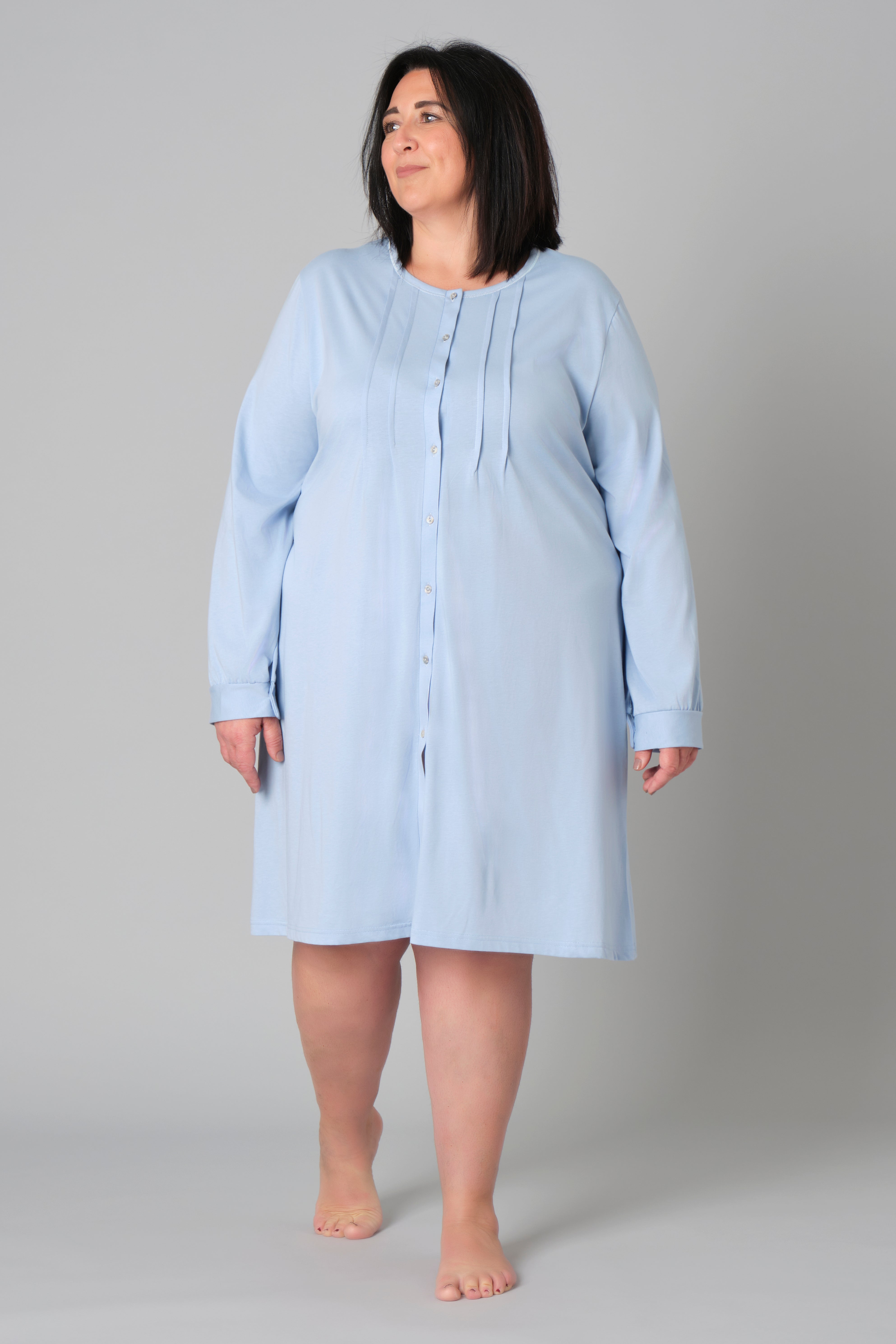 Women’s Plus Size Nightdress – Model 9082 – Oversized Cotton Jersey Nightgown – Various Sizes & Colours – Made in Italy