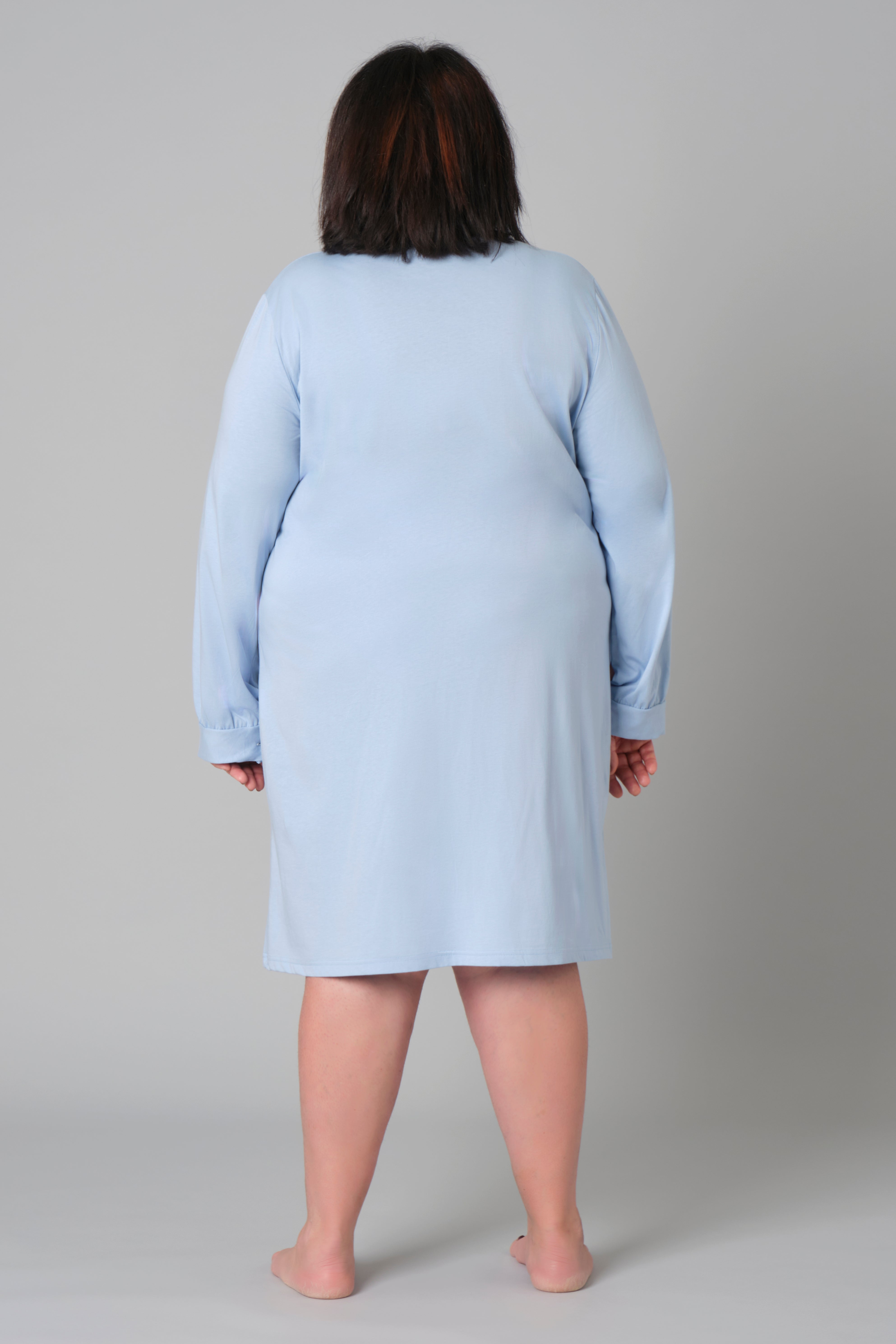 Women’s Plus Size Nightdress – Model 9082 – Oversized Cotton Jersey Nightgown – Various Sizes & Colours – Made in Italy