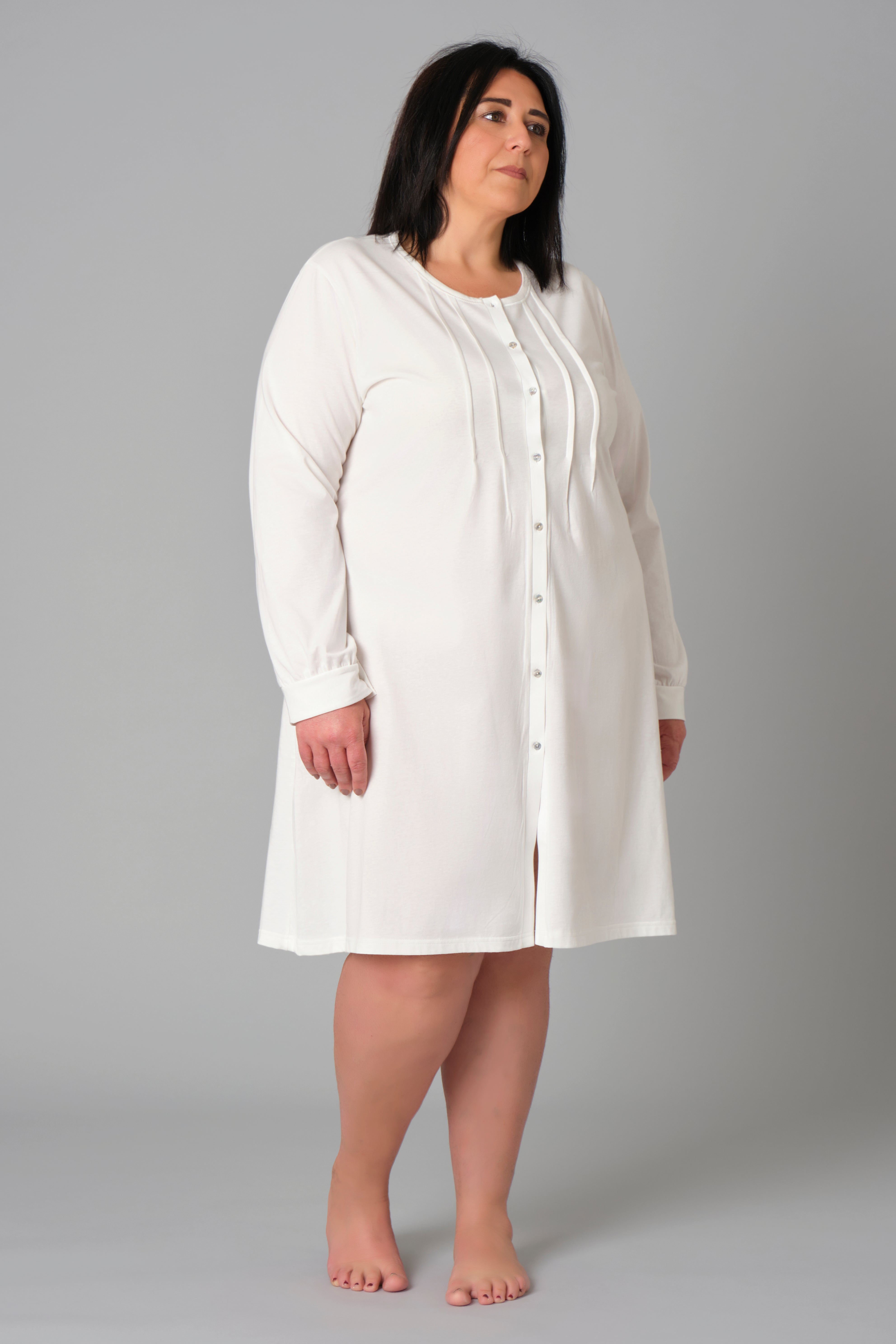 Women’s Plus Size Nightdress – Model 9082 – Oversized Cotton Jersey Nightgown – Various Sizes & Colours – Made in Italy