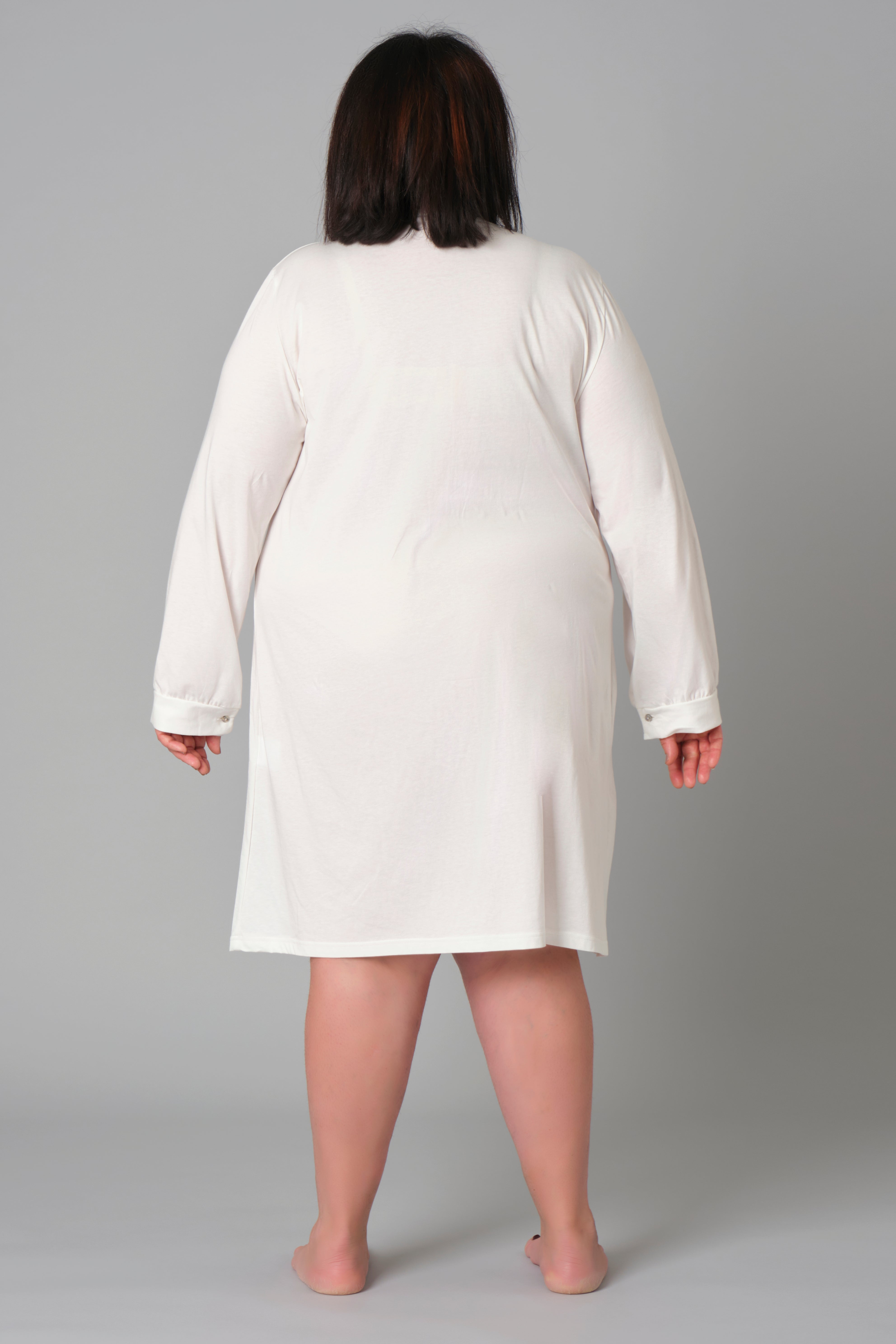 Women’s Plus Size Nightdress – Model 9082 – Oversized Cotton Jersey Nightgown – Various Sizes & Colours – Made in Italy