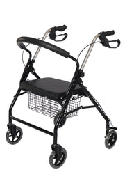 Rollator Aluminum Alloy Professional for Seniors – Foldable, with Brakes, Storage Bag, 120 kg Capacity