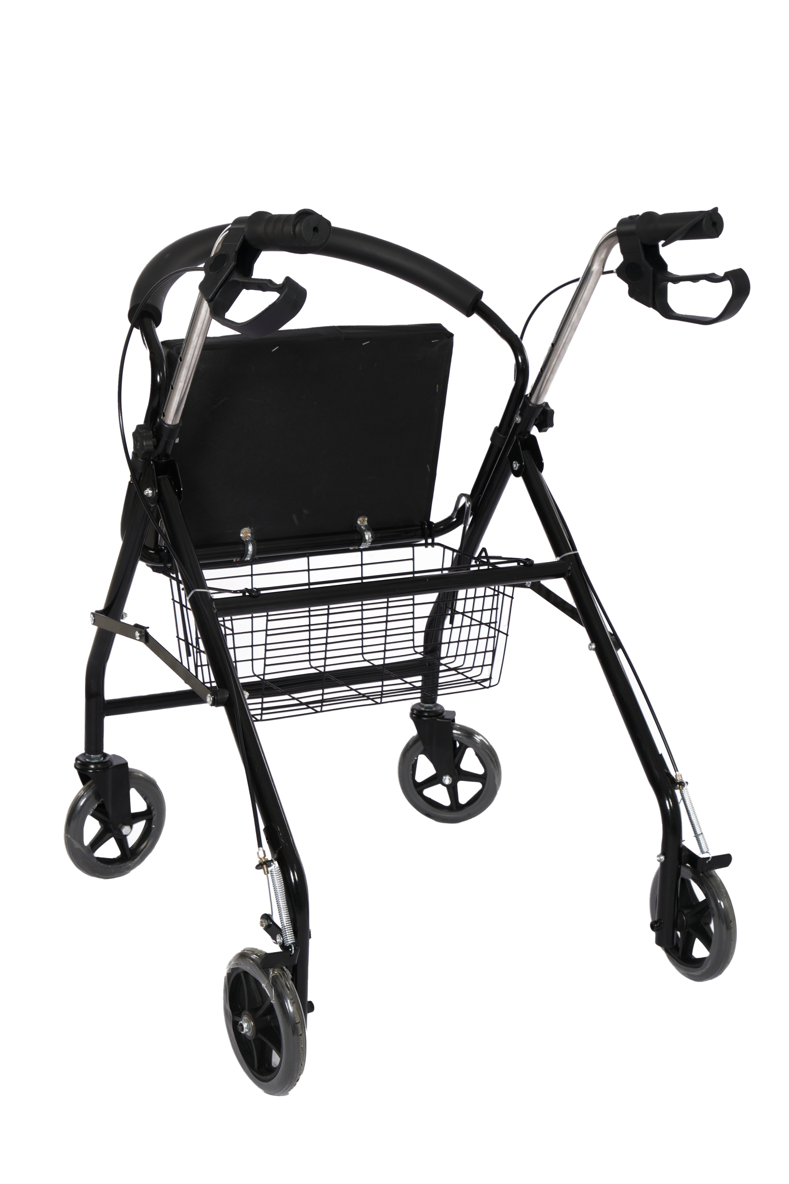 Rollator Aluminum Alloy Professional for Seniors – Foldable, with Brakes, Storage Bag, 120 kg Capacity