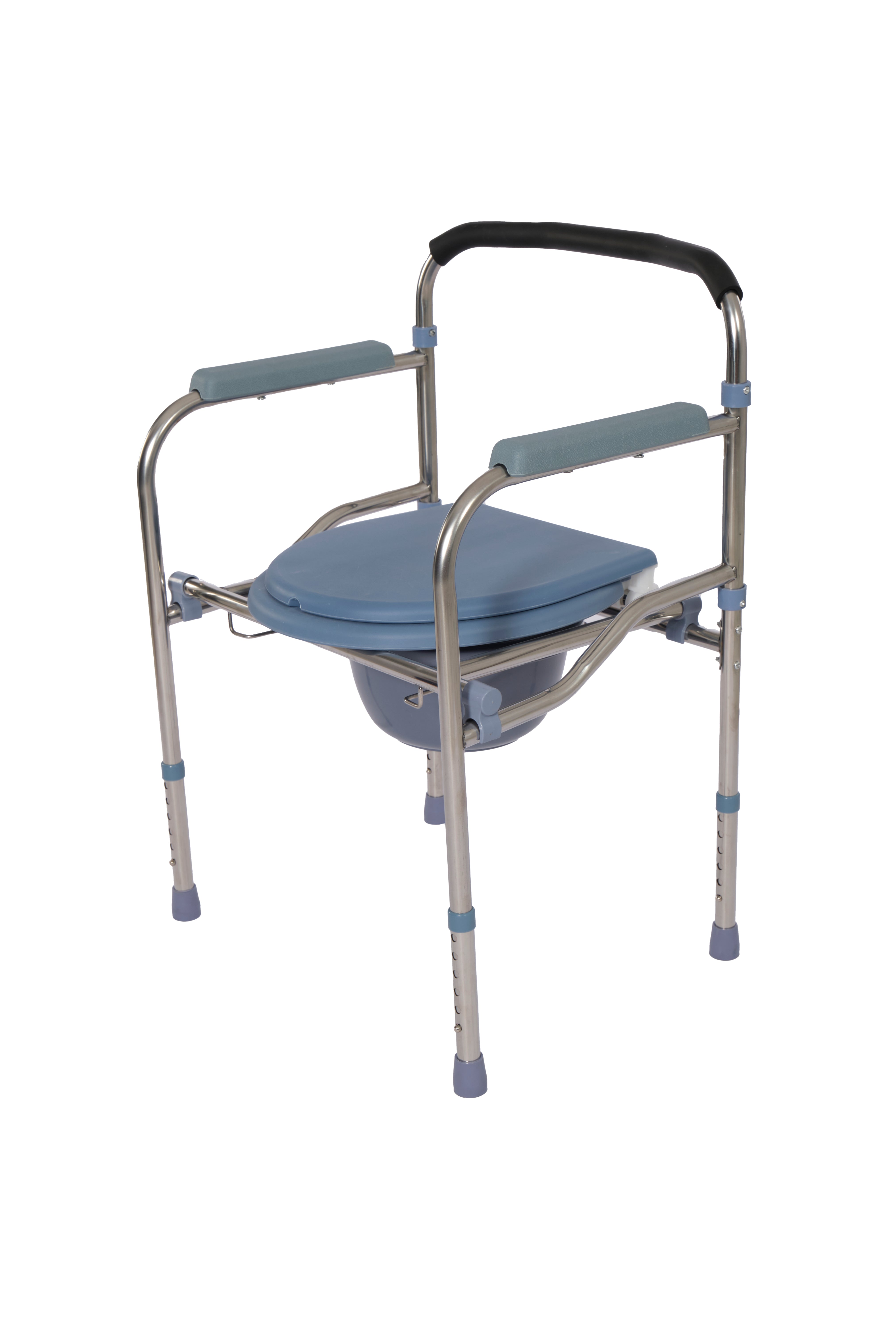 Commode Chair 4-in-1 Multifunctional – Folding Aluminum Frame, Adjustable Height
