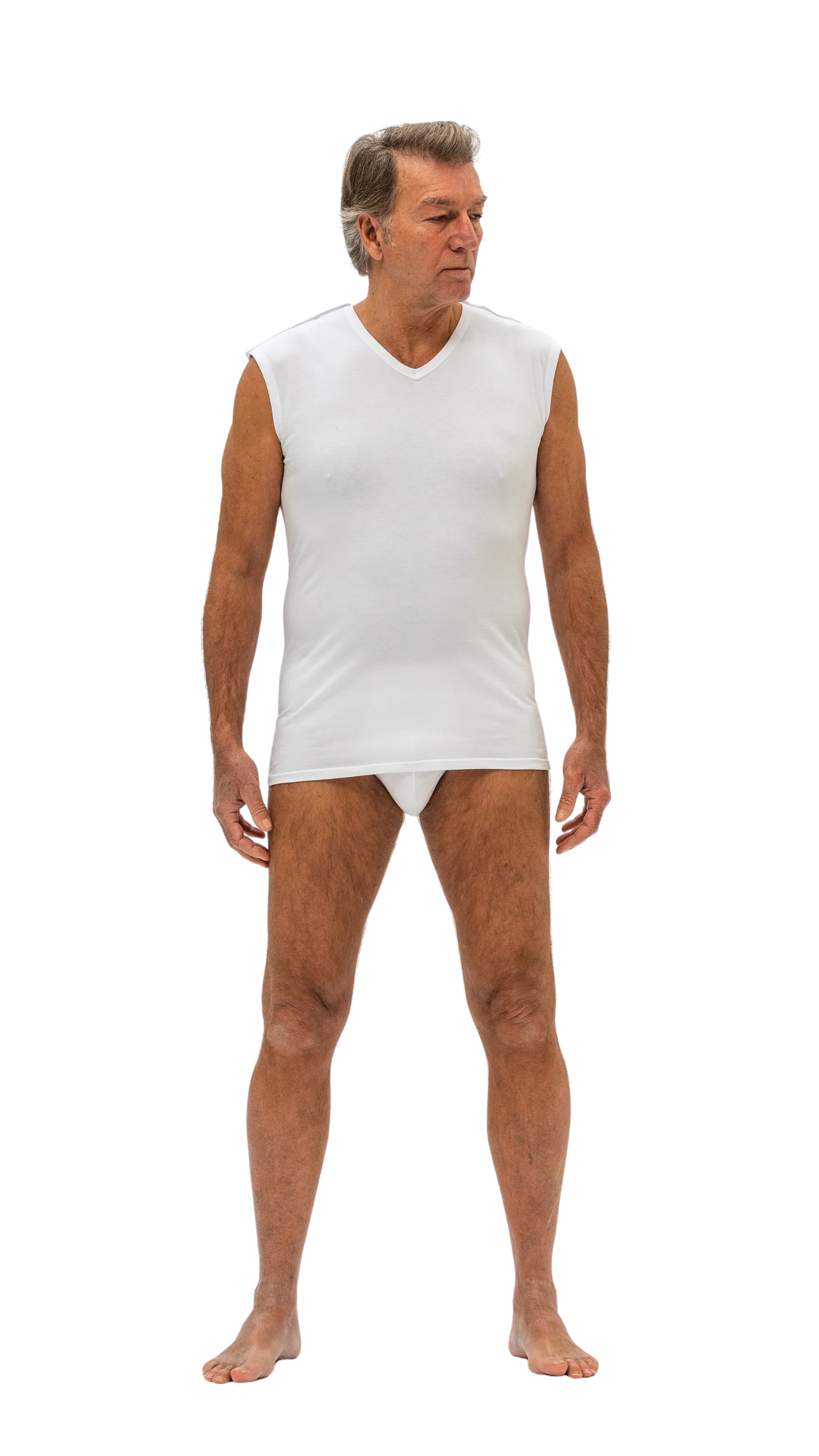 Men's Healthcare Sleeveless Jacket with Side Fastening