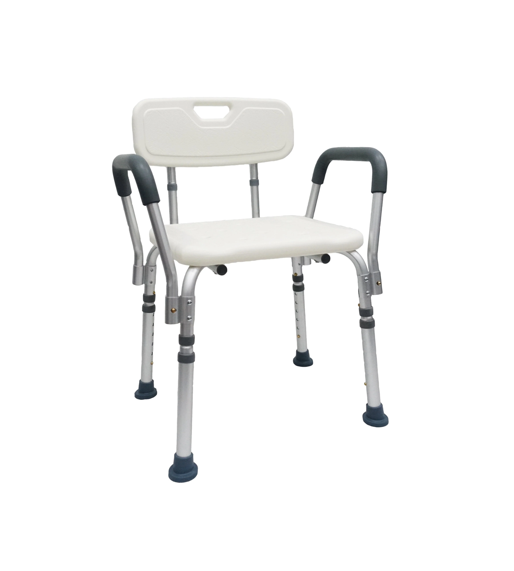 Adjustable Shower Chair with Removable Backrest & Armrests — Ergonomic, Non-Slip