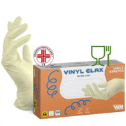 Synthetic Elasticised Vinyl Gloves, Disposable, pack of 100 PALMPRO Essential