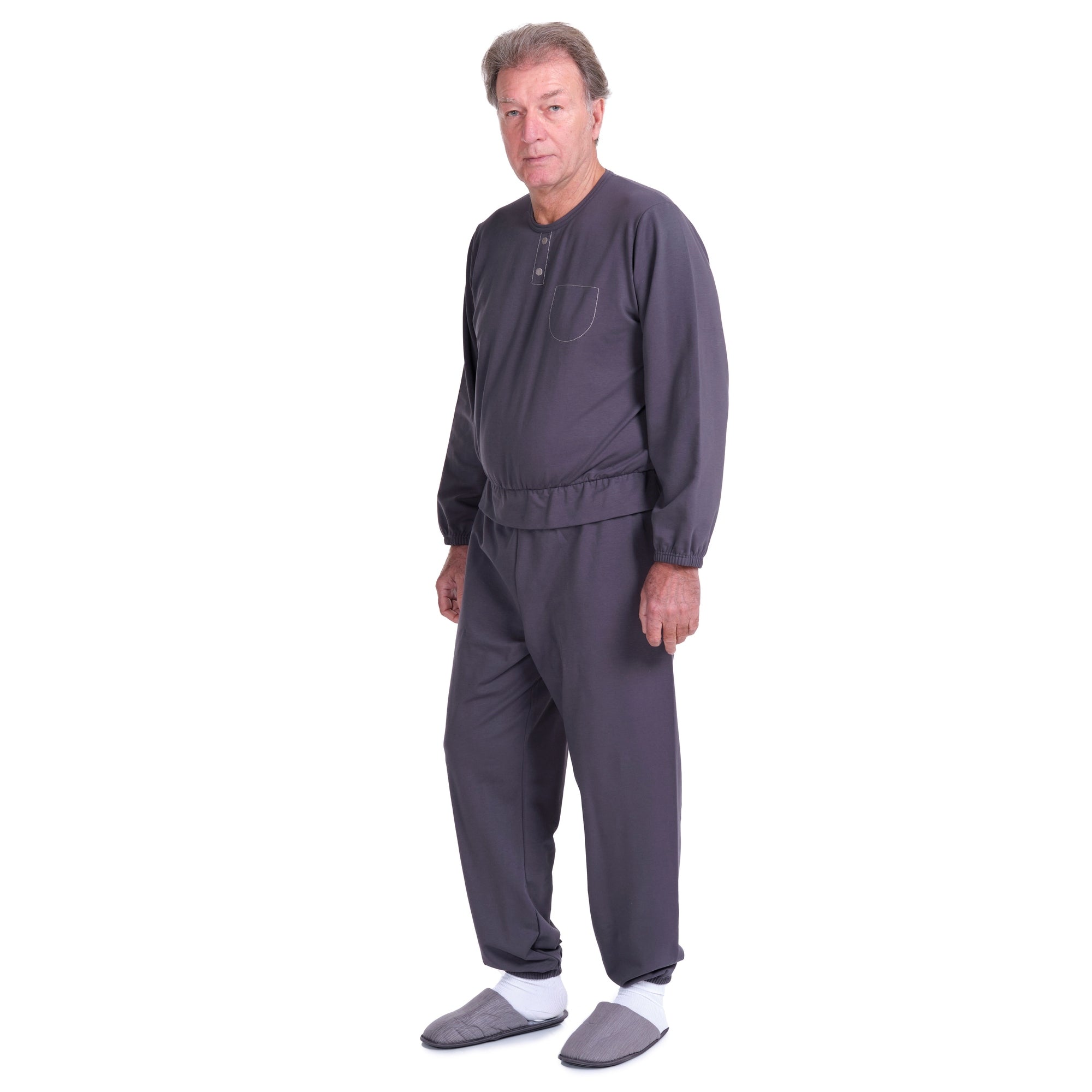 One-piece pyjamas for seniors with back closure - Benessere 9010