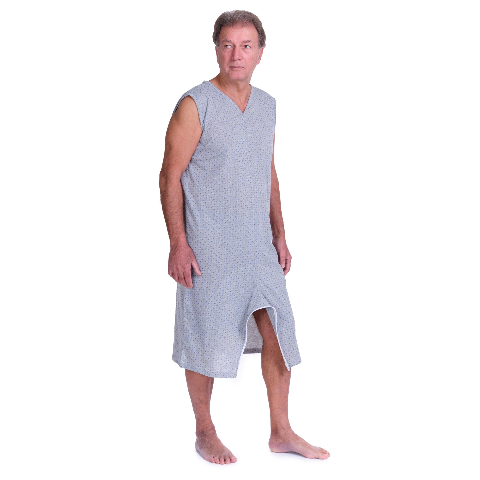 Sleeveless Pyjamas with shorts featuring 2 zips/fasteners, cotton/polyester blend - 9008/8