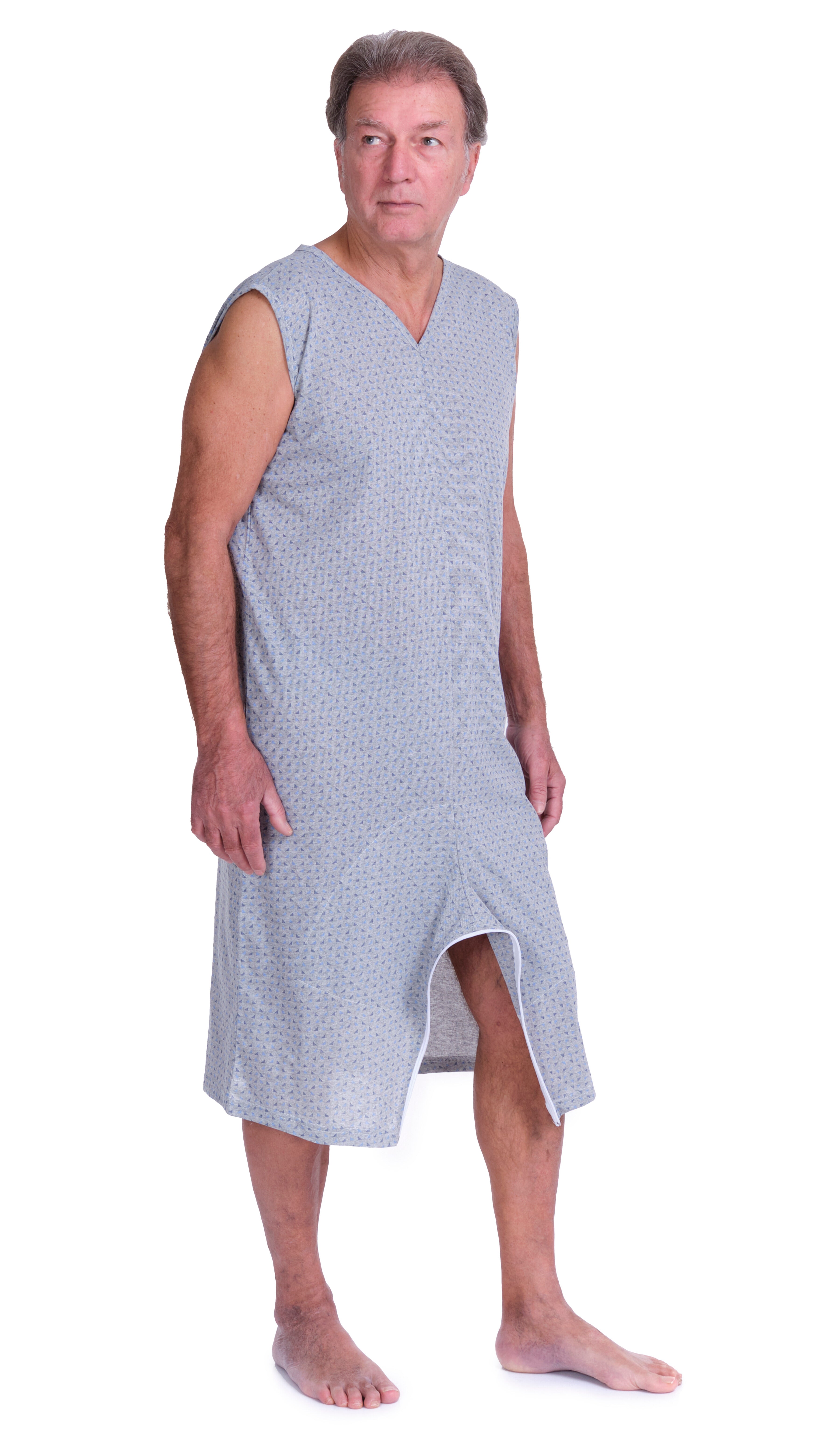 Sleeveless Pyjamas with shorts featuring 2 zips/fasteners, cotton/polyester blend - 9008/8