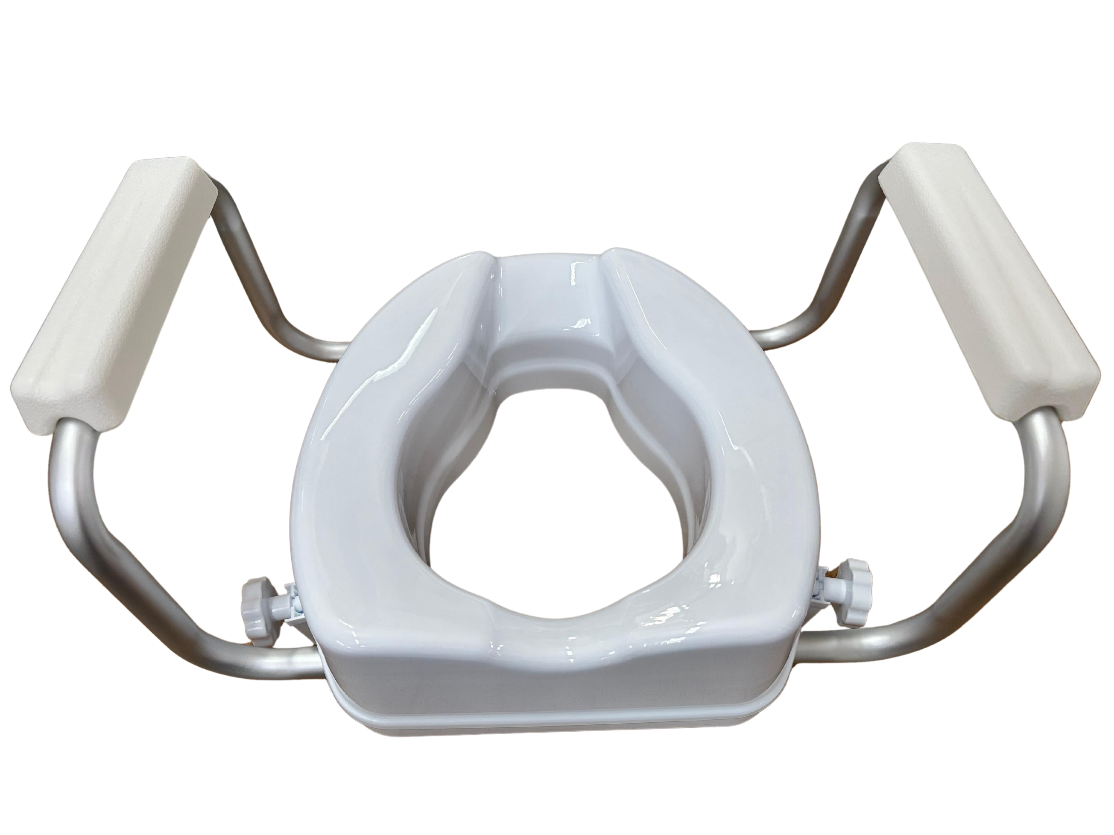 Raised Toilet Seat with Armrests — Universal Fit, Adjustable, 15 cm Height Support for Elderly, Disabled & Pregnant Women