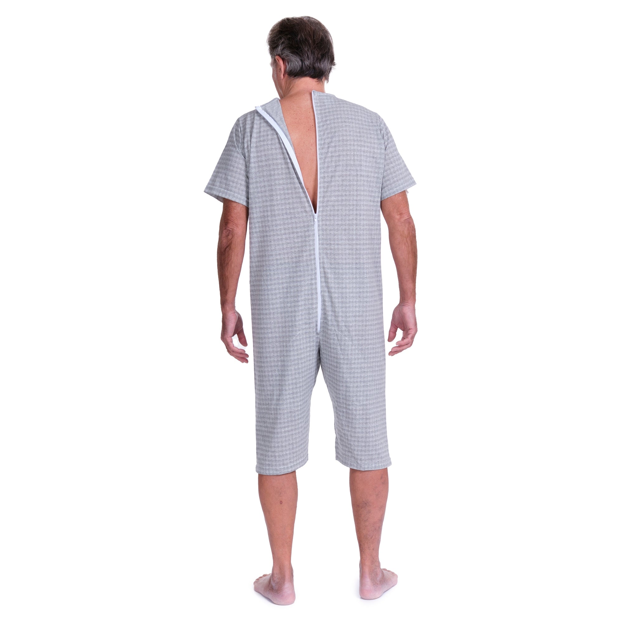 Short-sleeved pyjamas and shorts with 1 zip/fastener at the back, cotton/polyester blend - 9008/5