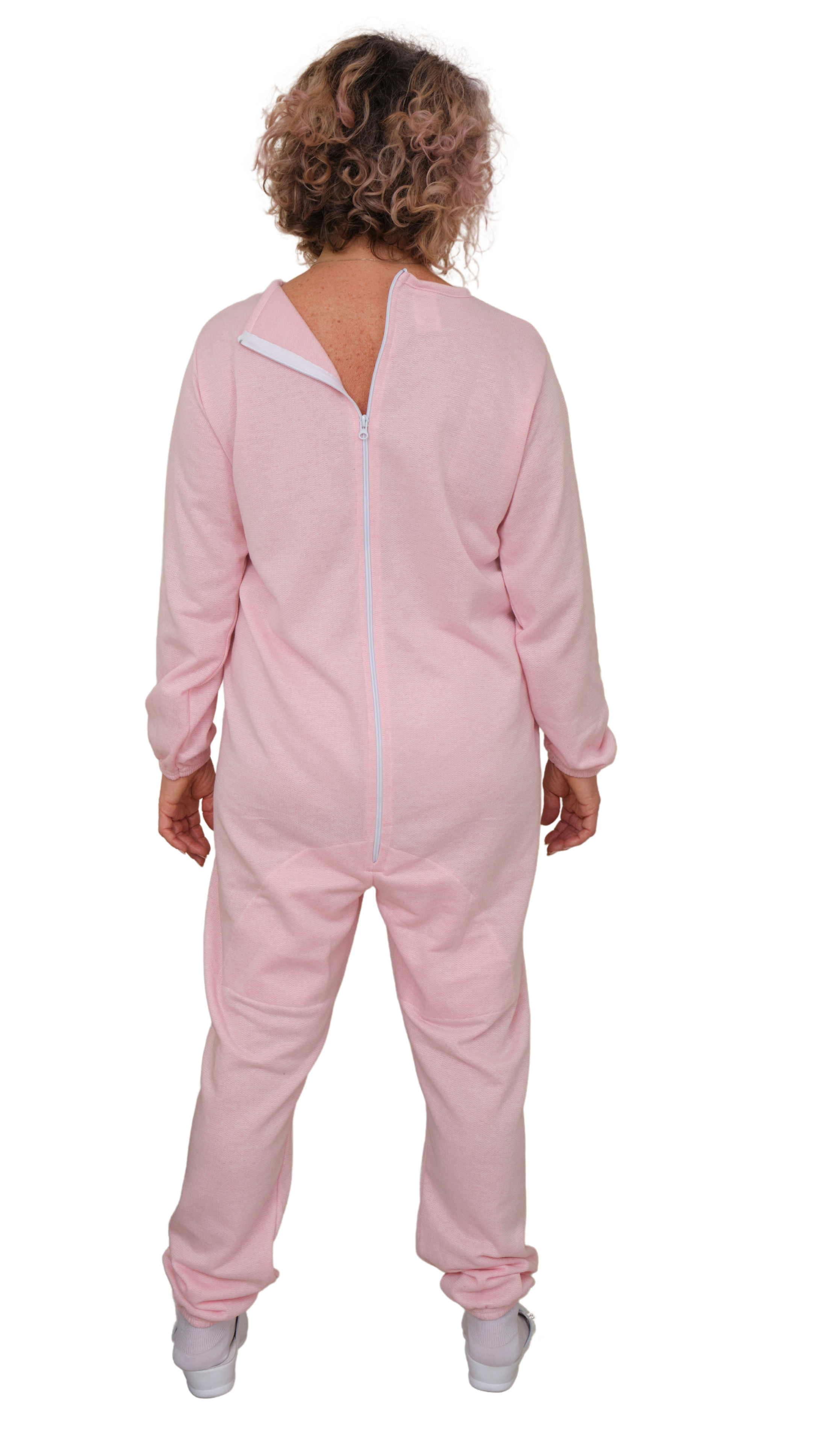 Long-sleeved Winter Pyjamas with Back Closure Anti Strip Adaptive Clothing - 9014/1