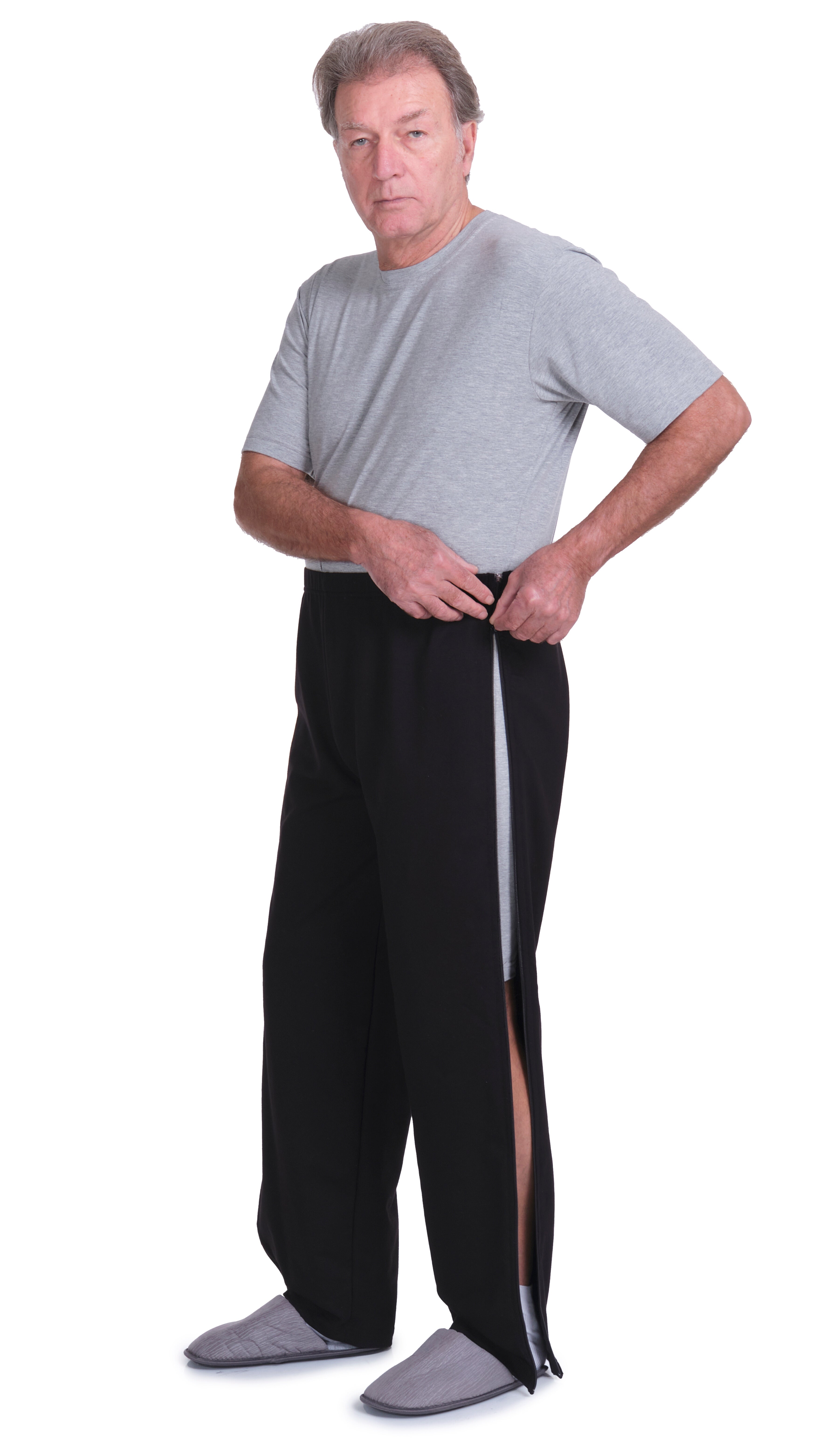 Post-operative rehabilitation trousers with zips on both sides - Morbidezza 9038