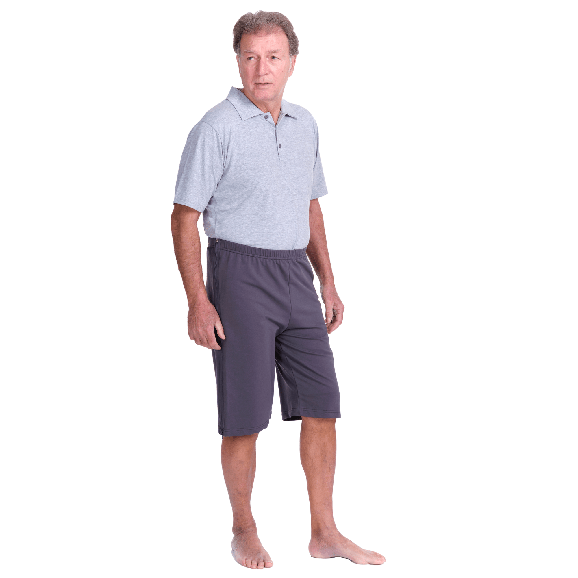 Rehabilitation Shorts – Model 9018-B – Full Side Zipper Opening – Adaptive Pants for Therapy & Recovery