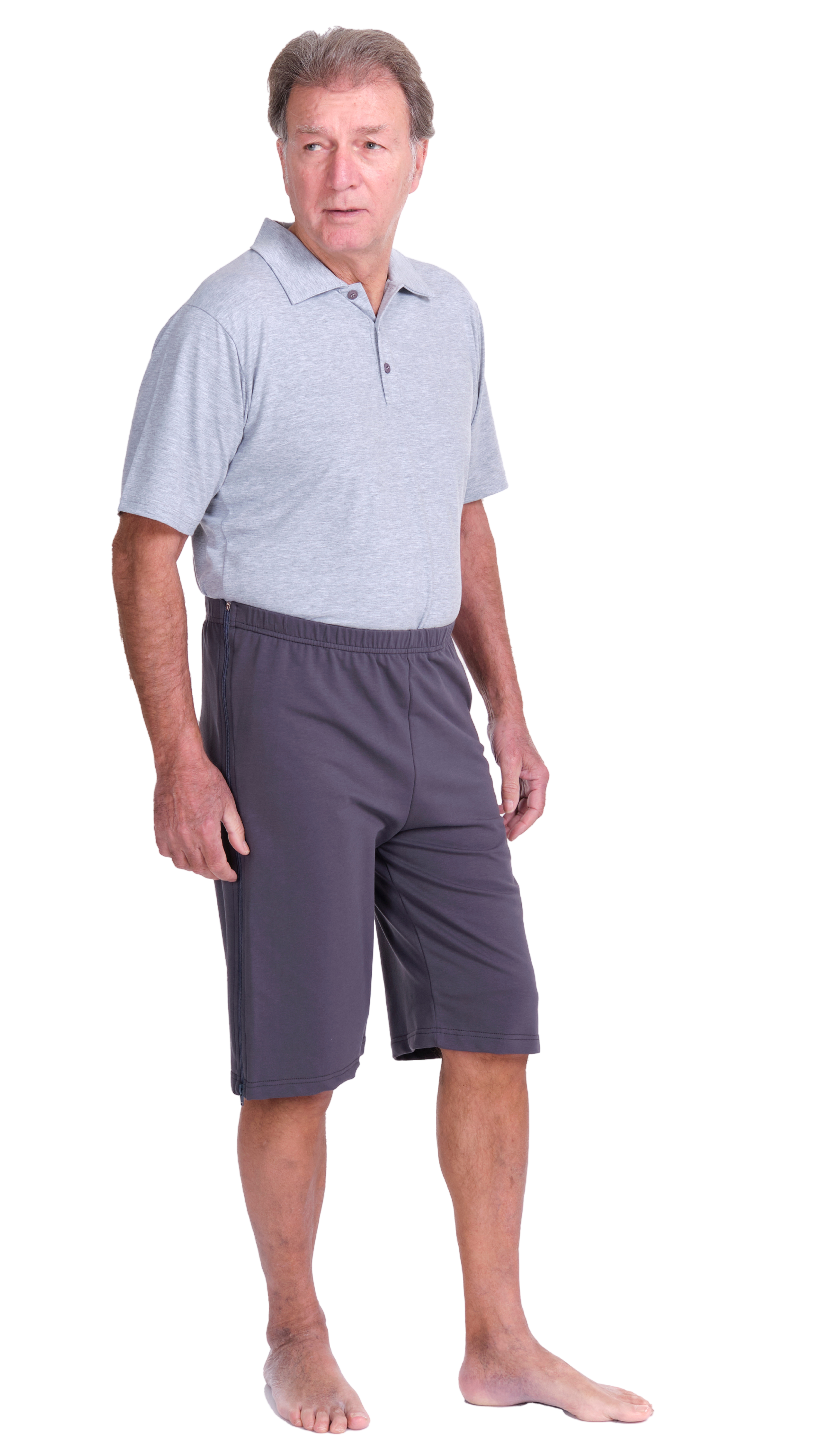 Rehabilitation Shorts – Model 9018-B – Full Side Zipper Opening – Adaptive Pants for Therapy & Recovery
