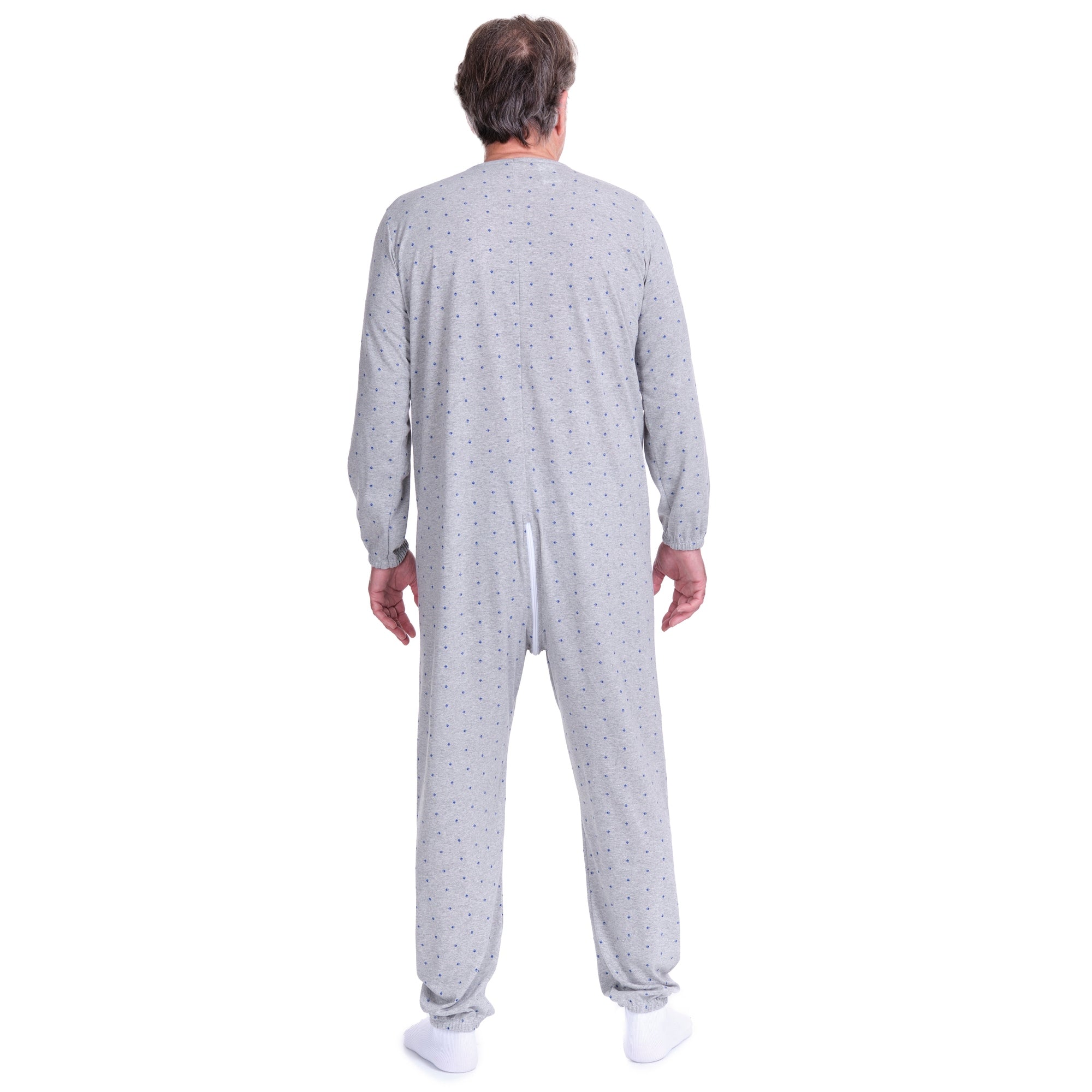 Adaptive Hospital Pyjamas – Model 9016 – Full Front Zipper – For Bedridden Patients, Incontinence & Post-Surgery Care