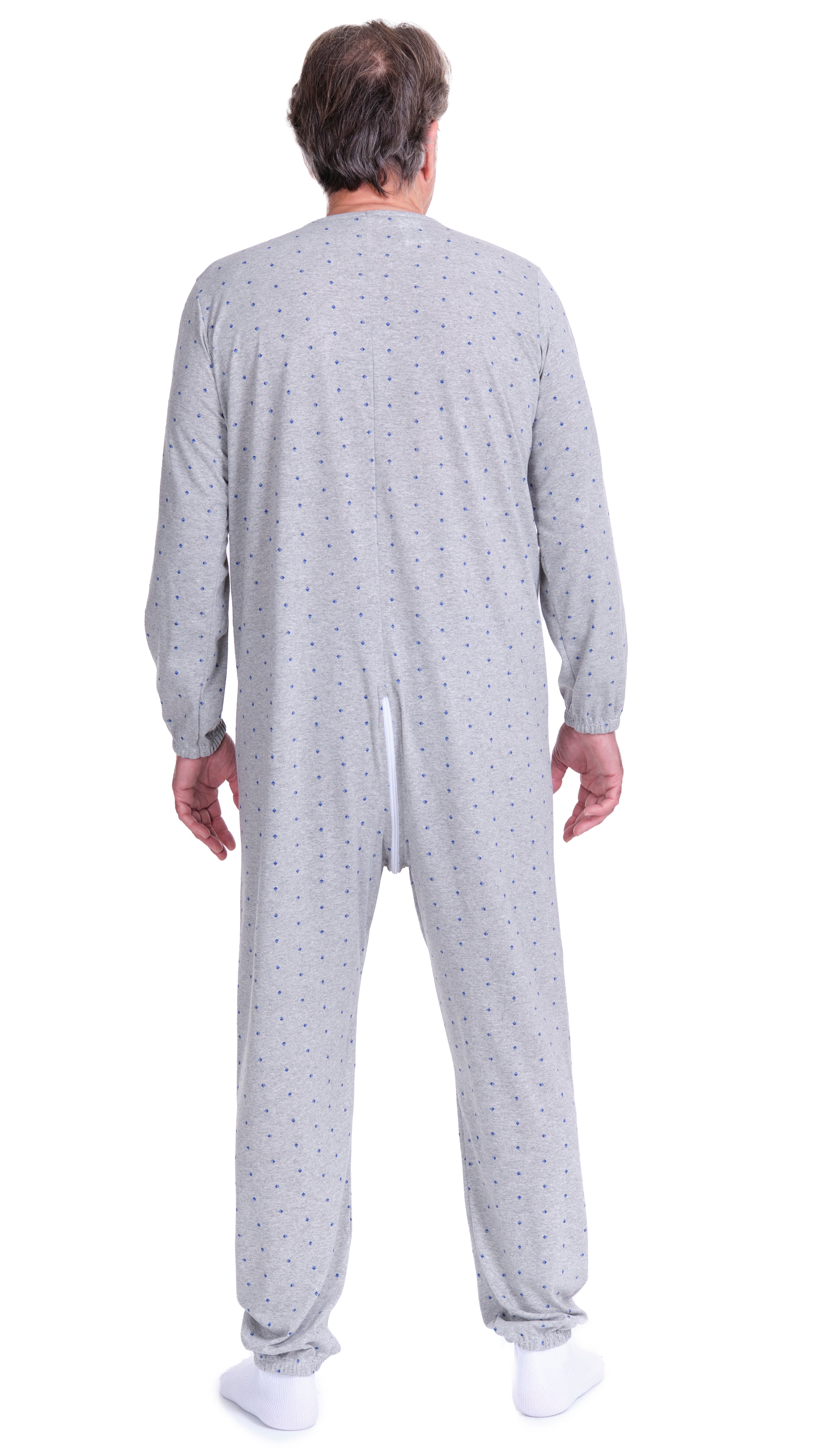 Adaptive Hospital Pyjamas – Model 9016 – Full Front Zipper – For Bedridden Patients, Incontinence & Post-Surgery Care