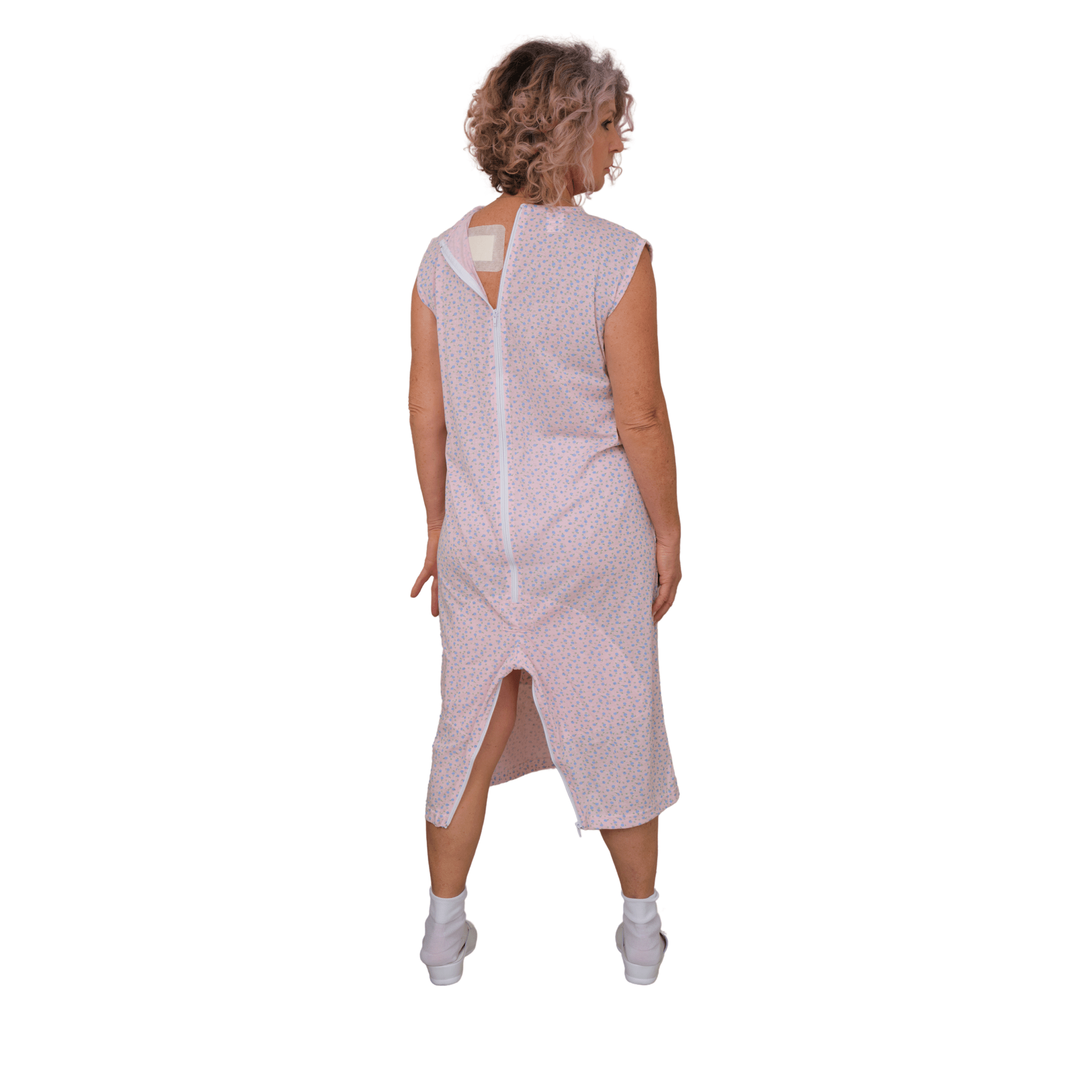 Sleeveless Pyjamas with shorts featuring 2 zips/fasteners, cotton/polyester blend - 9008/8