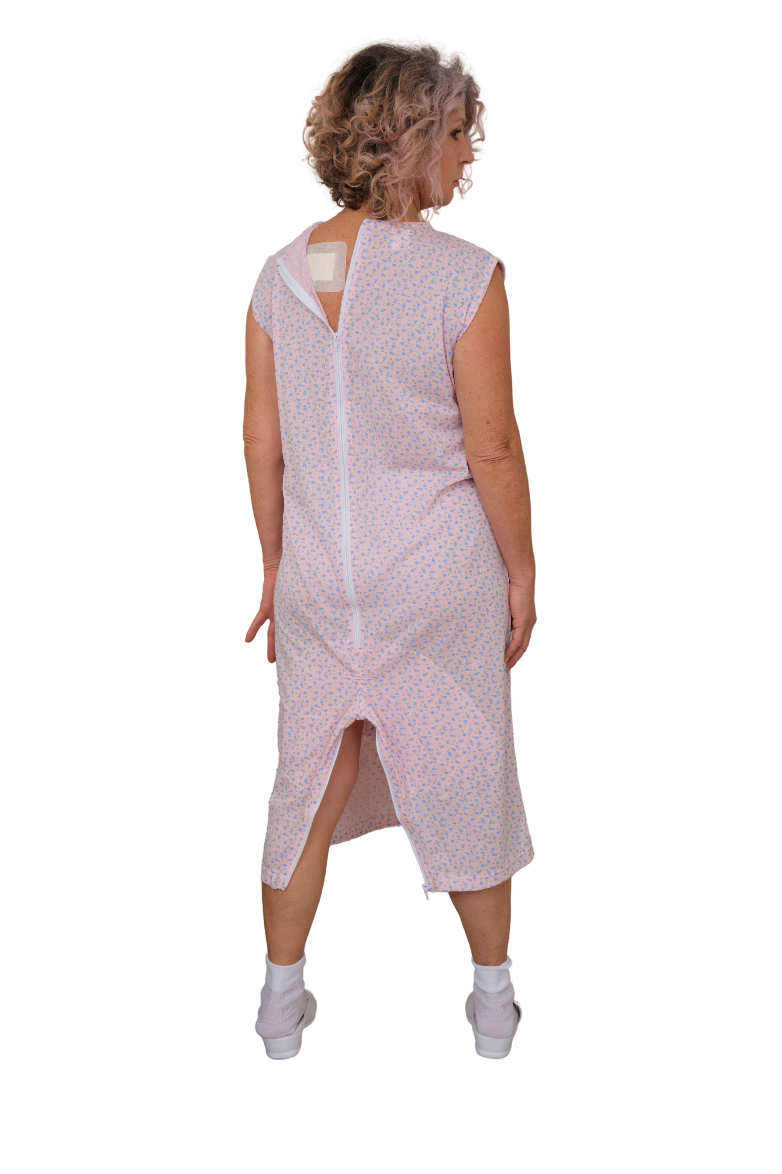 Sleeveless Pyjamas with shorts featuring 2 zips/fasteners, cotton/polyester blend - 9008/8