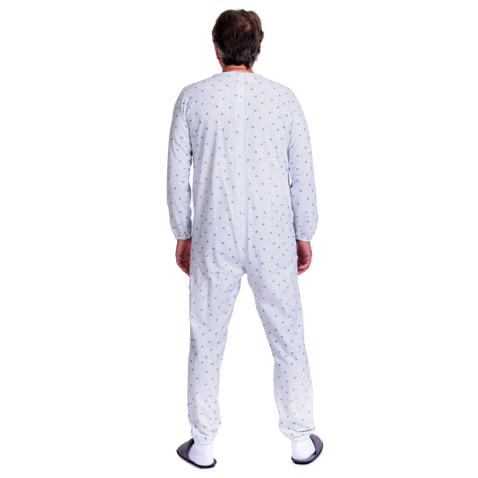 Winter Anti Strip Pajamas – Back & Inner Leg Zipper, Unisex, 100% Cotton 9012-F/2