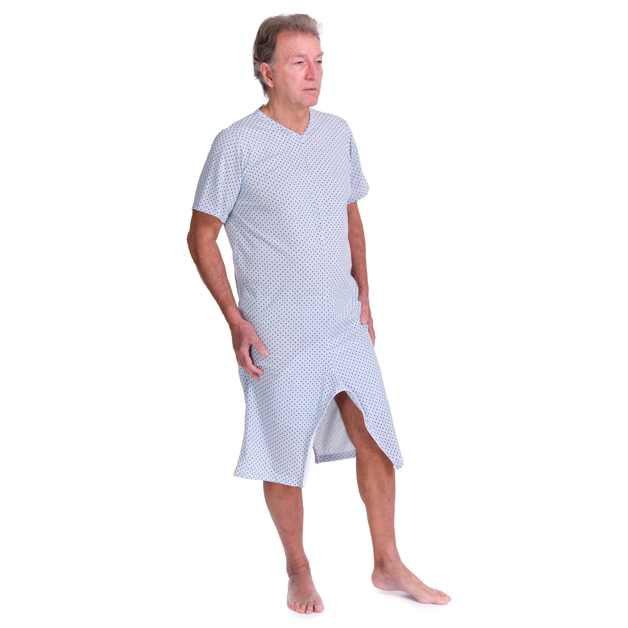 Short-sleeved pyjamas and shorts with 2 zips, cotton/polyester blend - 9008/6