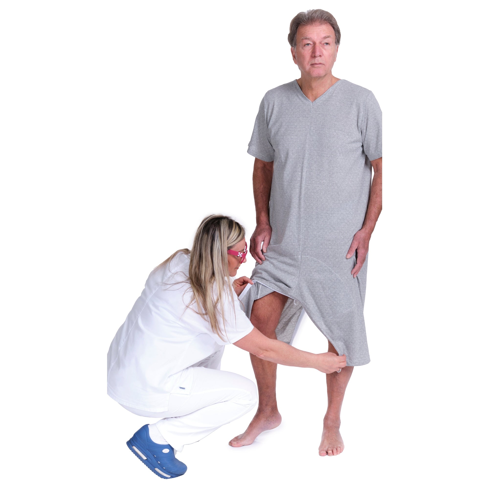 Short-sleeved pyjamas and shorts with 2 zips, cotton/polyester blend - 9008/6