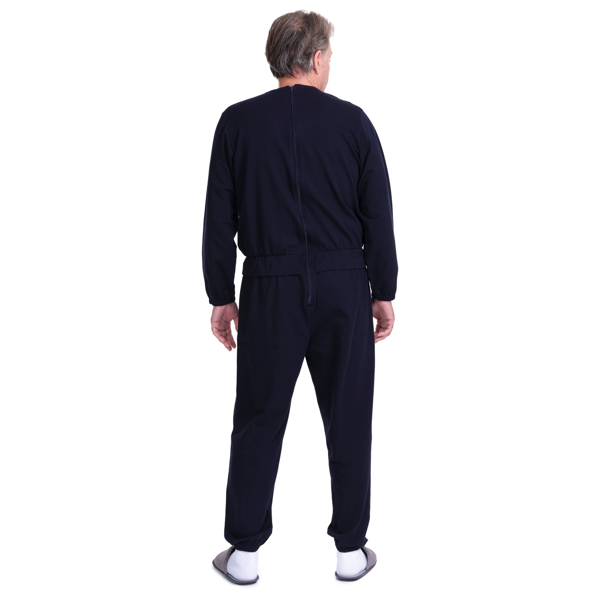 One-piece pyjamas for seniors with back closure - Benessere 9010