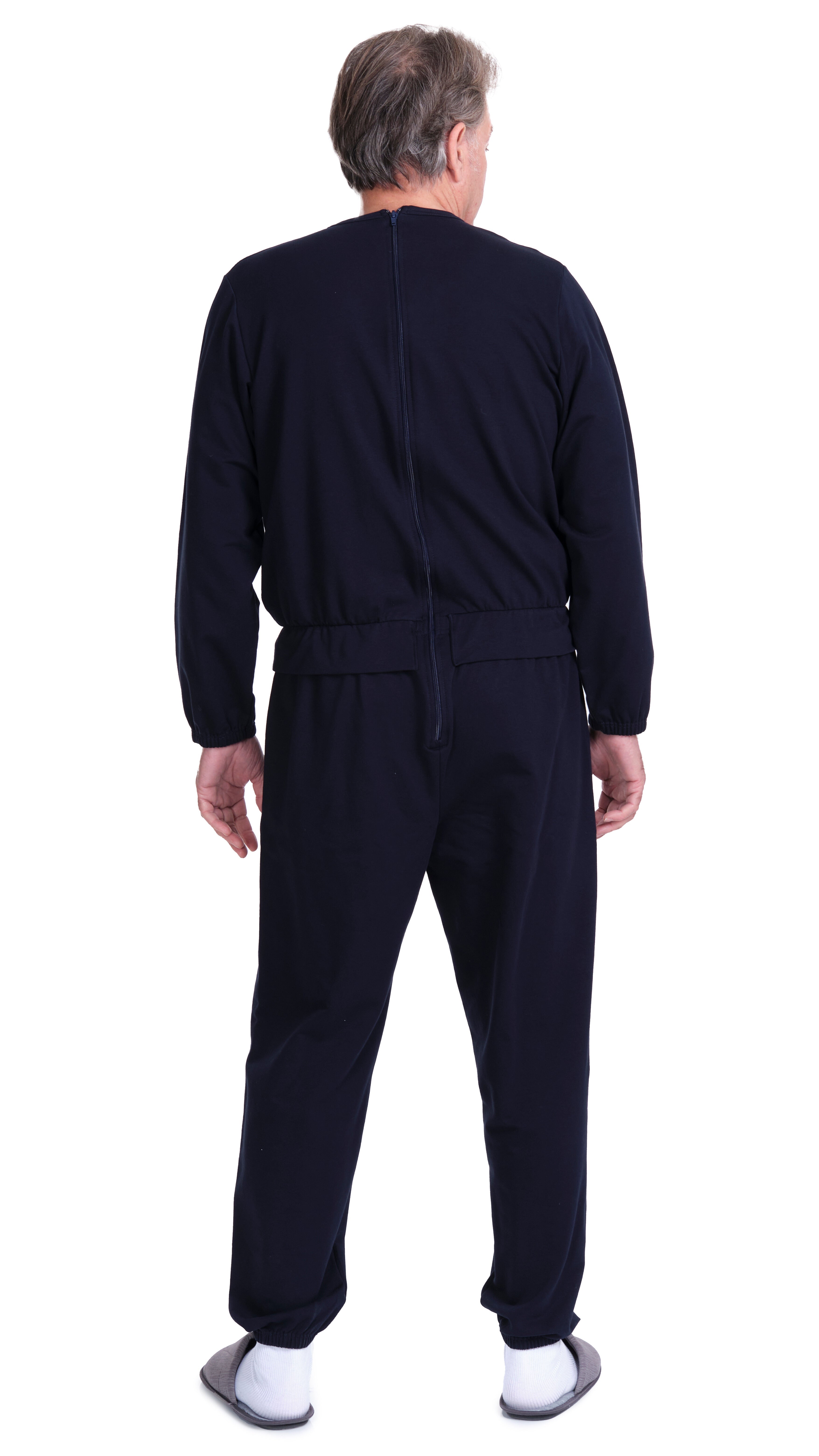 One-piece pyjamas for seniors with back closure - Benessere 9010