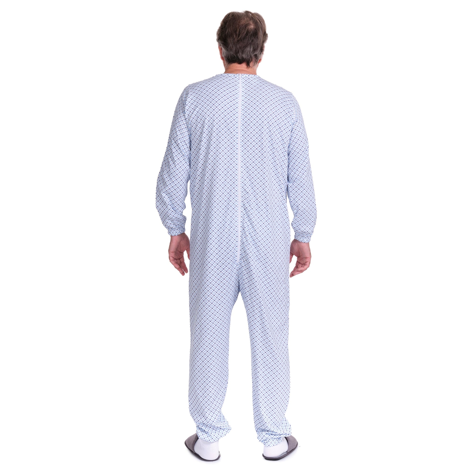 Adaptive Pyjamas with Back Closure 100% Cotton OEKO-TEX - One-piece Anti-Strip Jumpsuit - 9012/1
