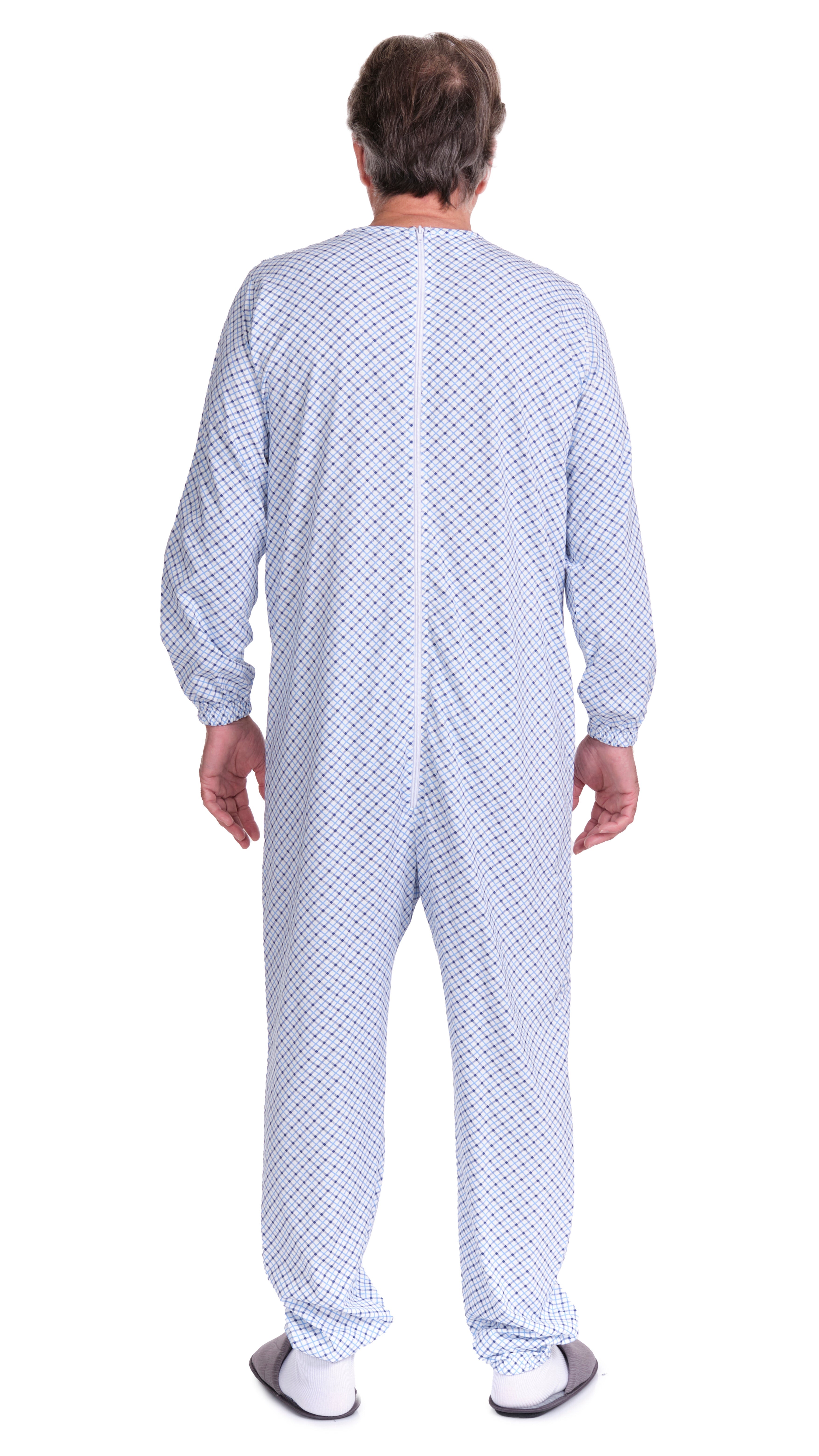Adaptive Pyjamas with Back Closure 100% Cotton OEKO-TEX - One-piece Anti-Strip Jumpsuit - 9012/1