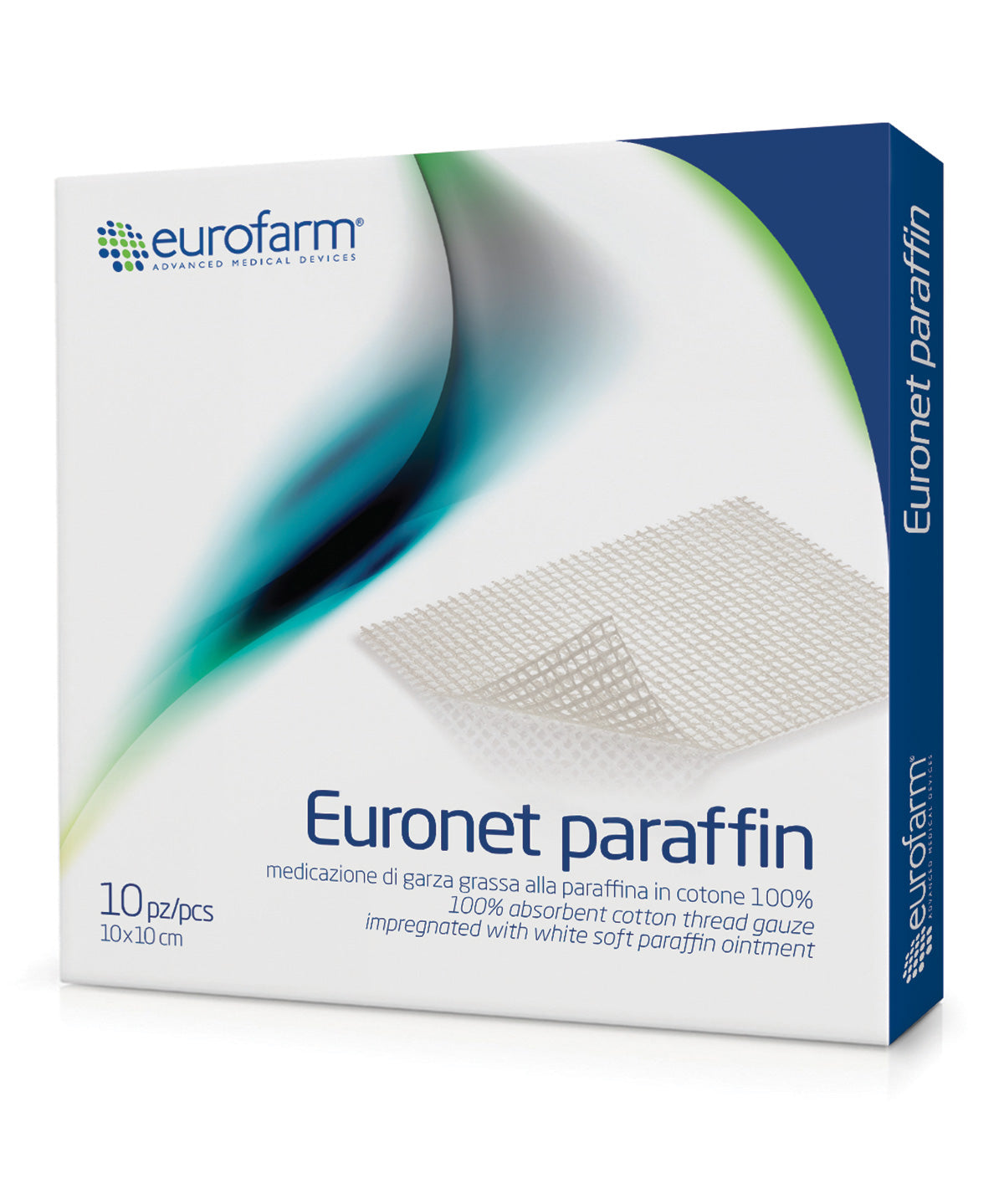 EURONET PARAFFIN Paraffin-coated gauze 10×10 cm – (10 gauzes)