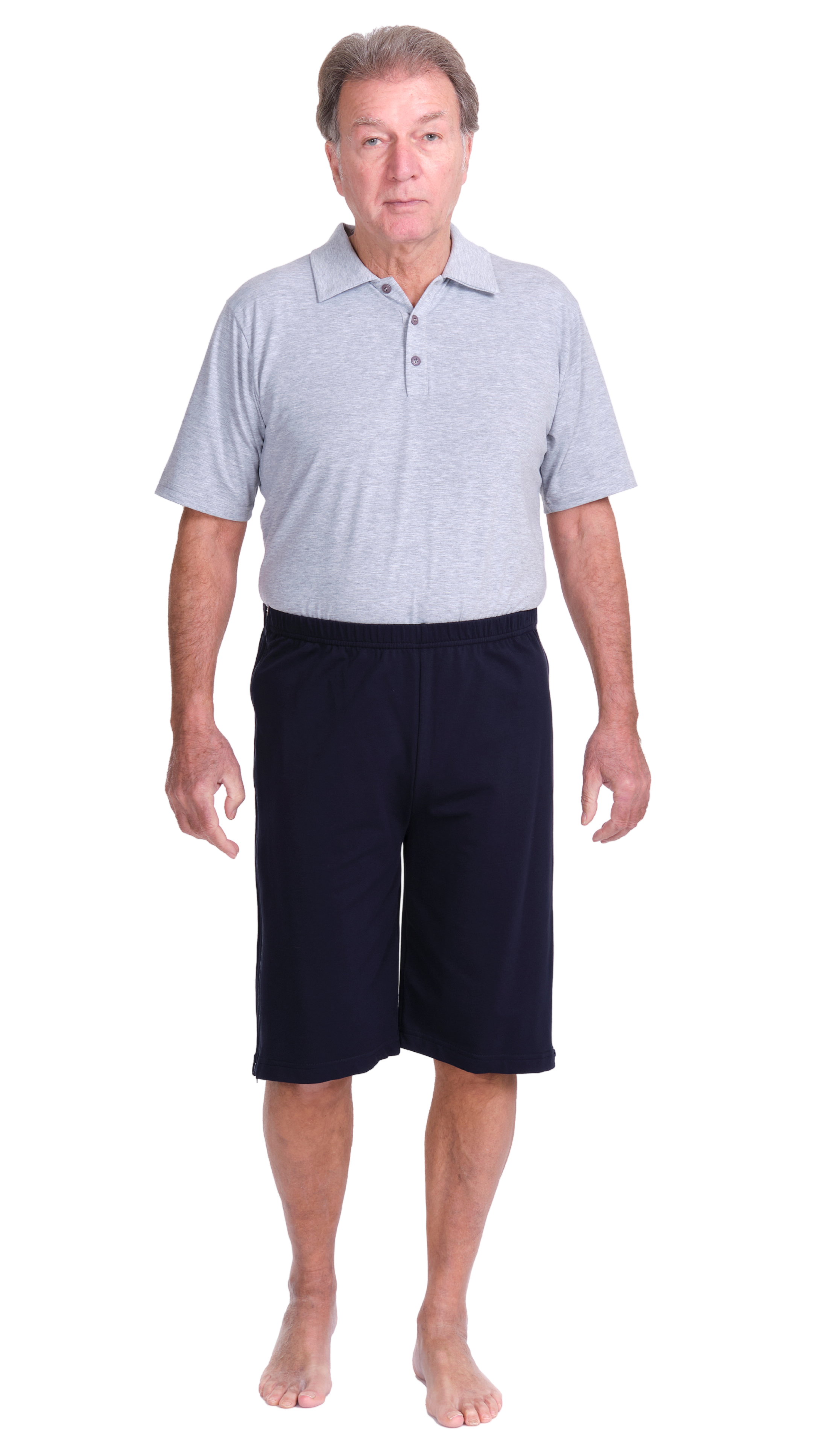 Rehabilitation Shorts – Model 9018-B – Full Side Zipper Opening – Adaptive Pants for Therapy & Recovery