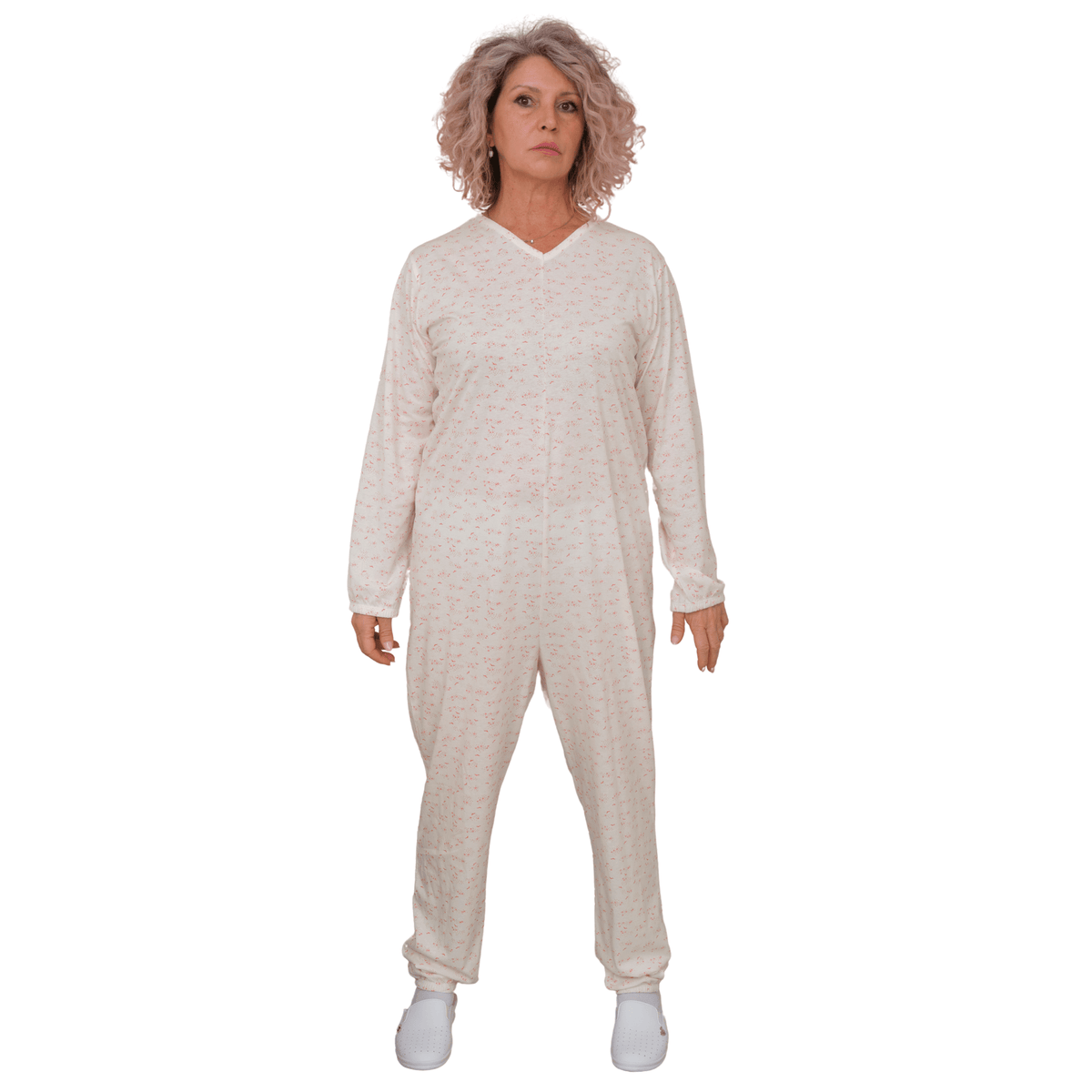 Ferrucci Comfort adaptive cotton pyjamas with back closure, one-piece anti-strip jumpsuit, OEKO-TEX certified, model 9012/1.