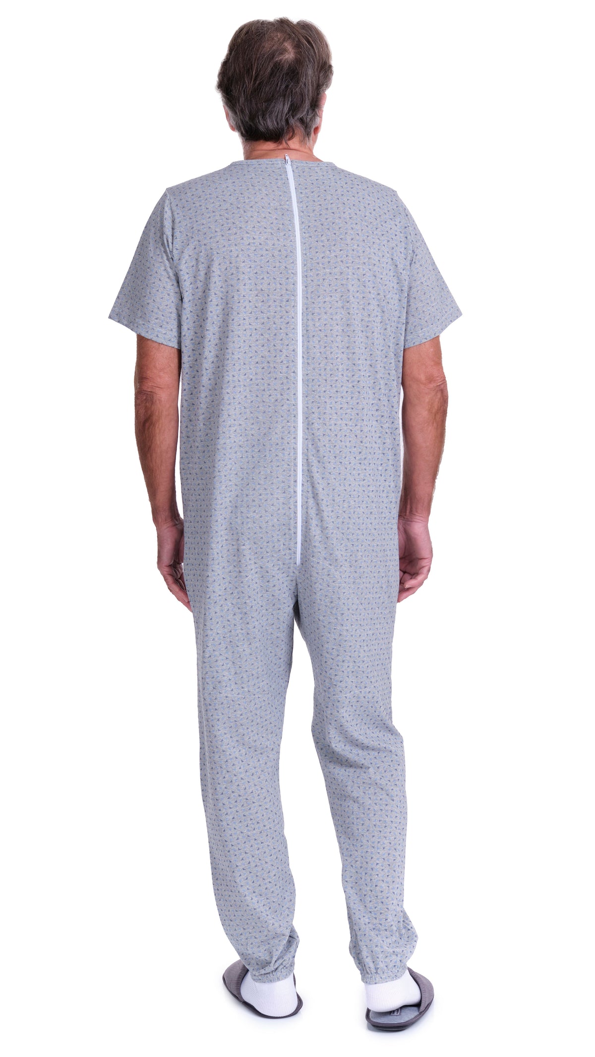 Pink Ferrucci Comfort sanitary pyjamas onesie jumpsuit with long sleeves, long trousers, back closure, made of cotton and polyester.