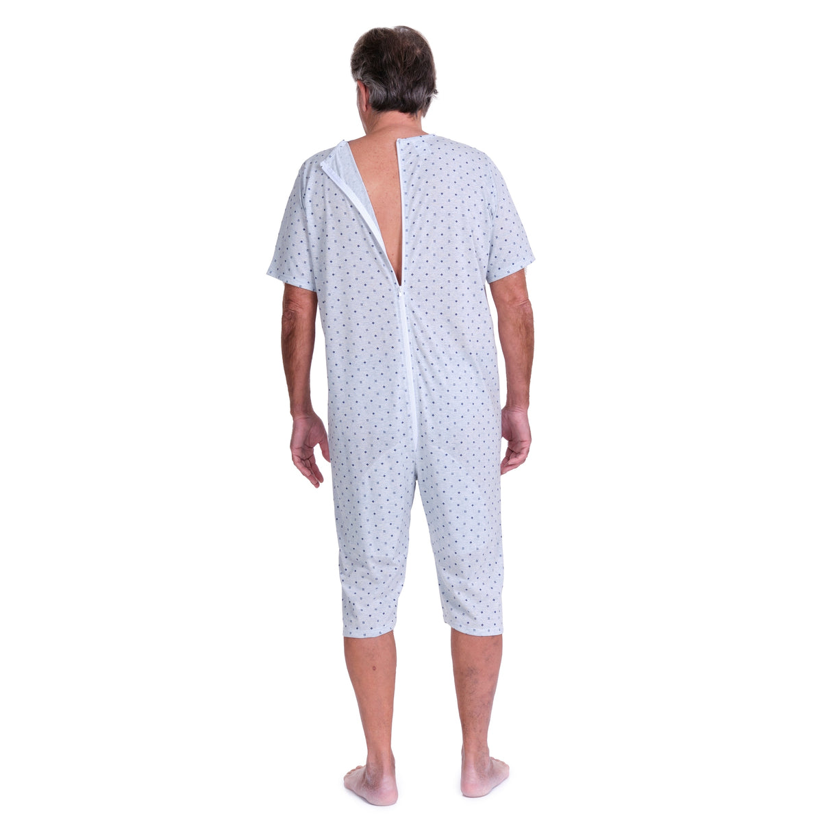 Pink short-sleeved pyjamas and shorts set by Ferrucci Comfort with a back zip, cotton-polyester blend, in size 3XS.