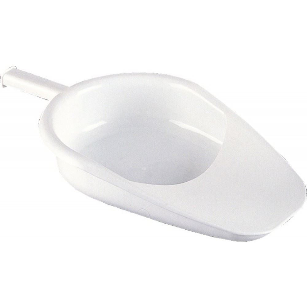 Polypropylene bedpan for elderly, disabled, and bedridden patients, 1000 ml capacity, Ferrucci Comfort medical aid.