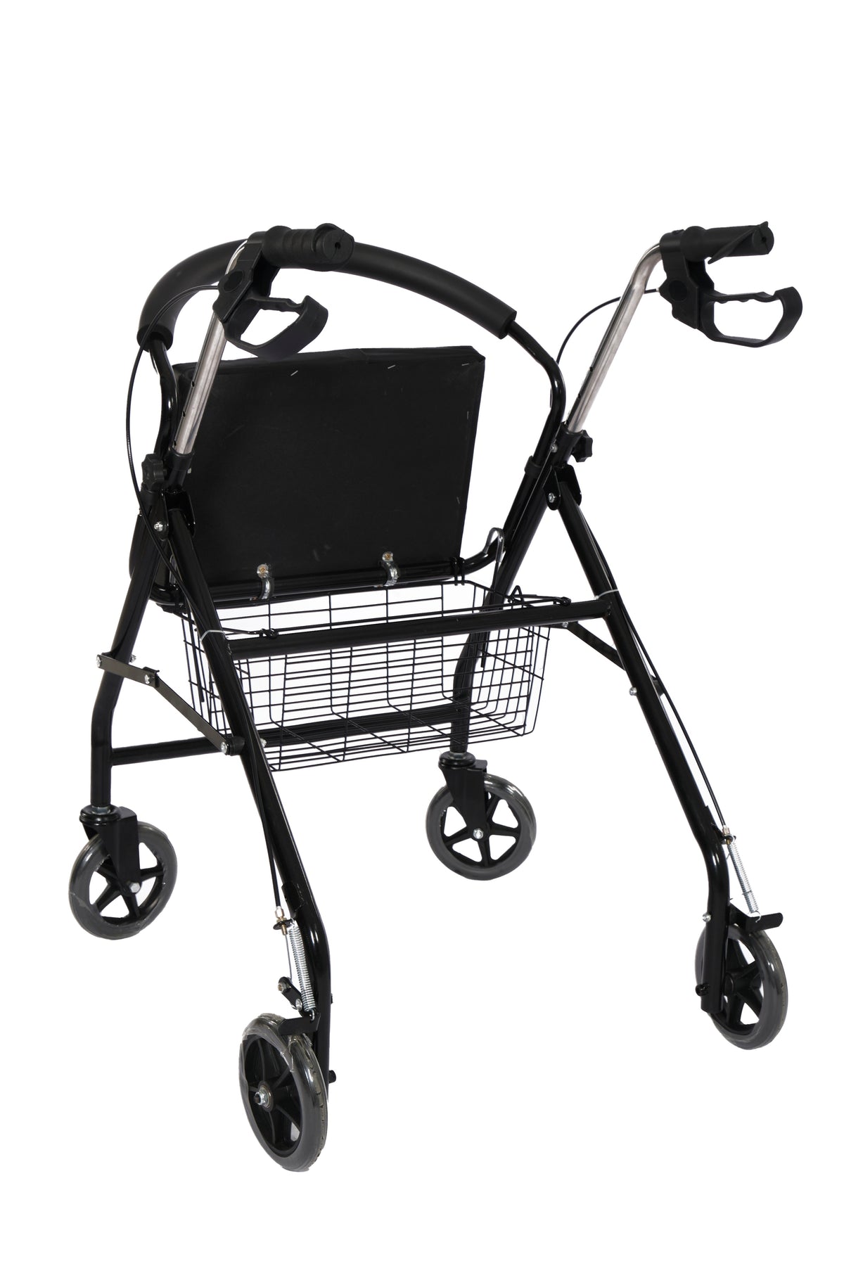 Ferrucci Comfort foldable aluminum alloy rollator with brakes, storage bag, for seniors, supports up to 120 kg.