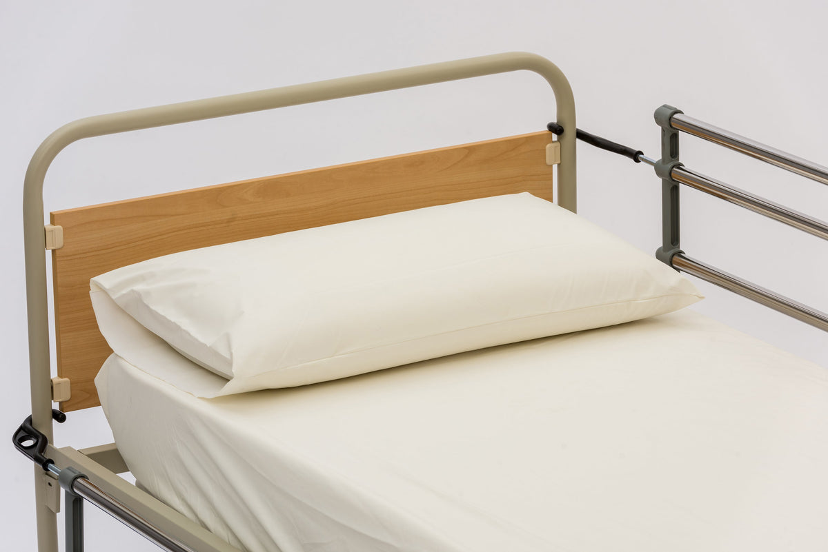 Waterproof pillow protector by Ferrucci Comfort, featuring a soft fabric cover for bed pillow protection.
