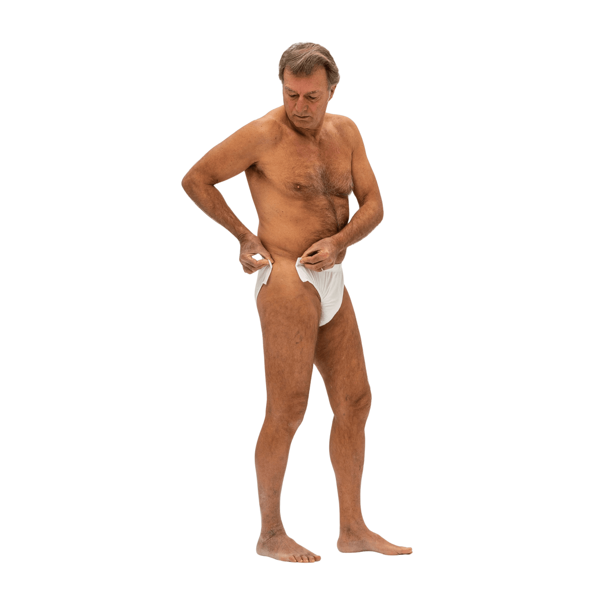 Men's Ferrucci Comfort briefs with Velcro fastening, shown in size XS, featuring adjustable closure and soft fabric.