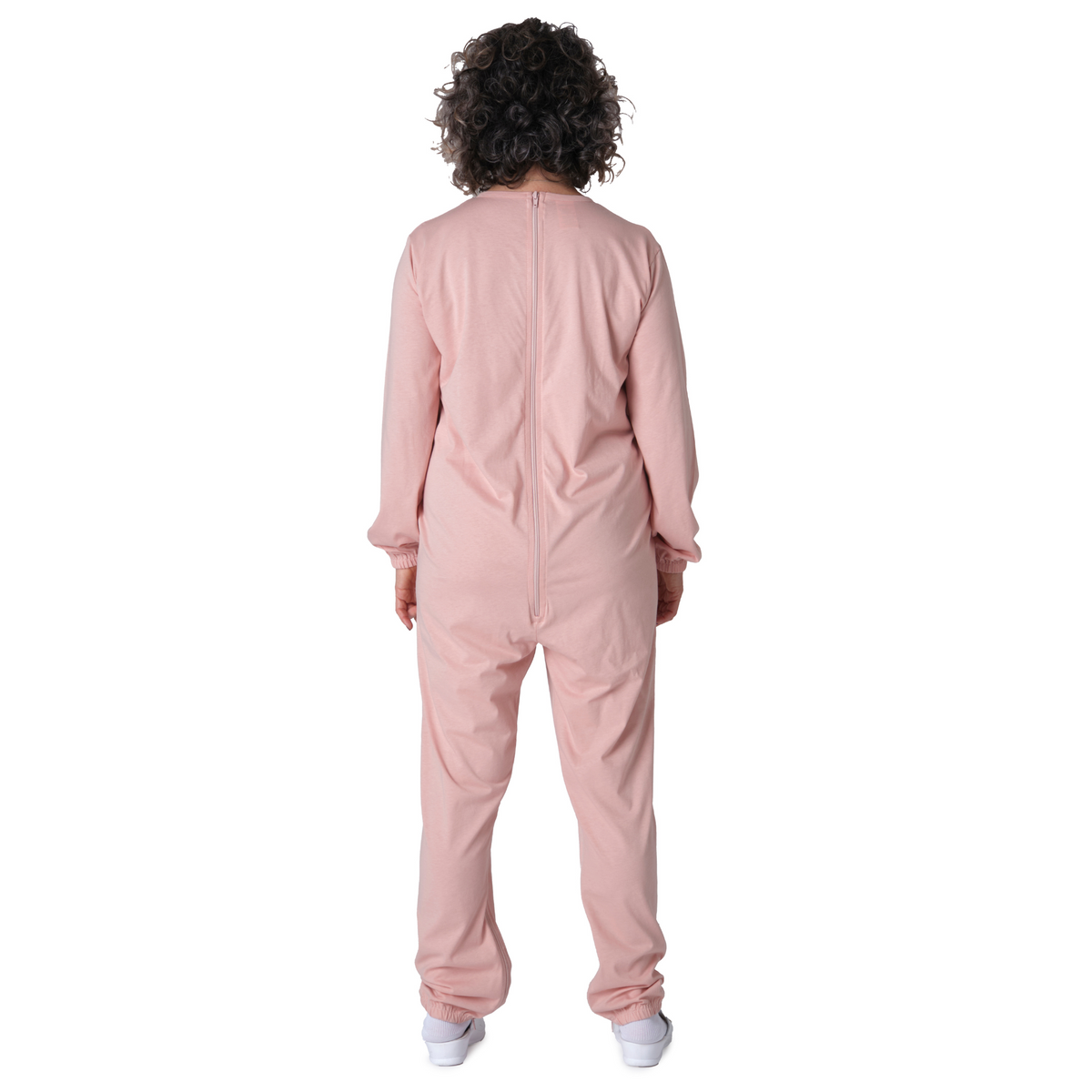 Ferrucci Comfort unisex cotton jumpsuit with back zipper, long sleeves and pants, designed for elderly and dementia care.