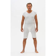 White Ferrucci Comfort Dolcezza bodysuit with rear zip, adaptive clothing designed for ease of wear and comfort.