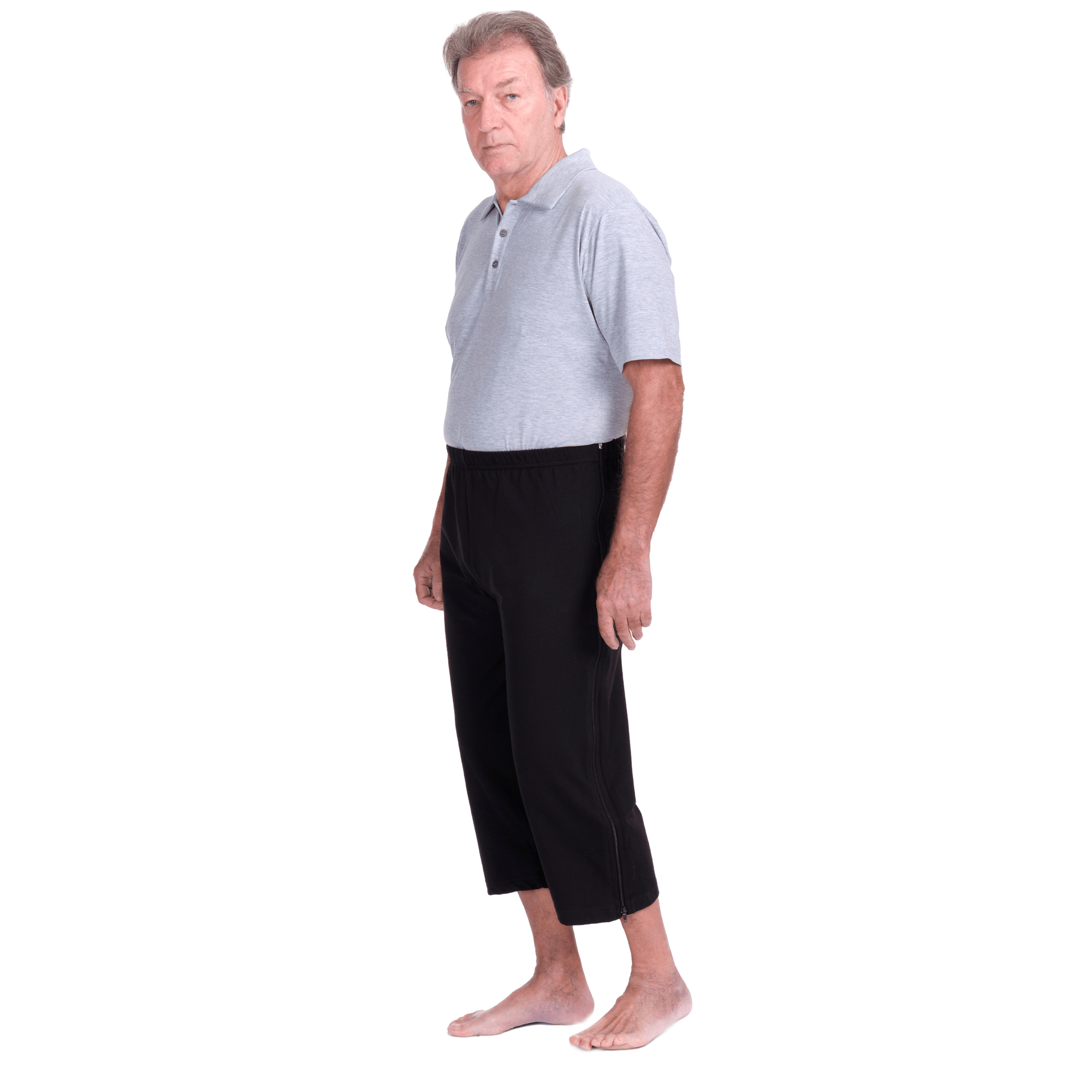 Rehabilitation 3/4 Pants – Model 9018 – Full Side Zipper Opening – Adaptive Trousers for Therapy & Recovery