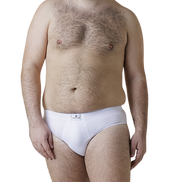 Men’s oversize briefs by Marc Luis, 6-pack of 100% combed cotton underwear, made in Italy, featuring a comfortable, relaxed fit.
