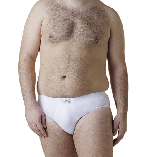 Men’s oversize briefs by Marc Luis, 6-pack of 100% combed cotton underwear, made in Italy, featuring a comfortable, relaxed fit.