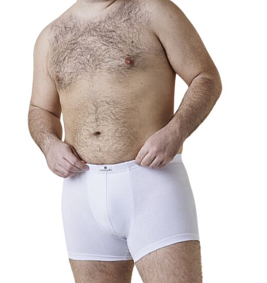 Men’s oversize stretch cotton boxers from Marc Luis, plus size 6-pack, featuring comfortable, breathable fabric and relaxed fit.