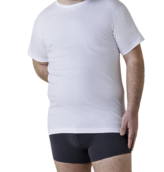 Marc Luis men's oversize crew neck T-shirt in 100% combed cotton with short sleeves, casual and comfortable fit.