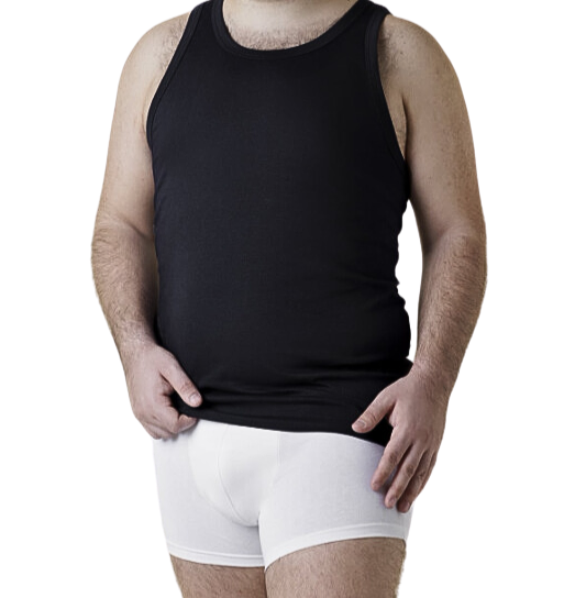 Men’s oversize tank top by Marc Luis featuring wide shoulders, made from 100% combed cotton, in white, crafted in Italy.